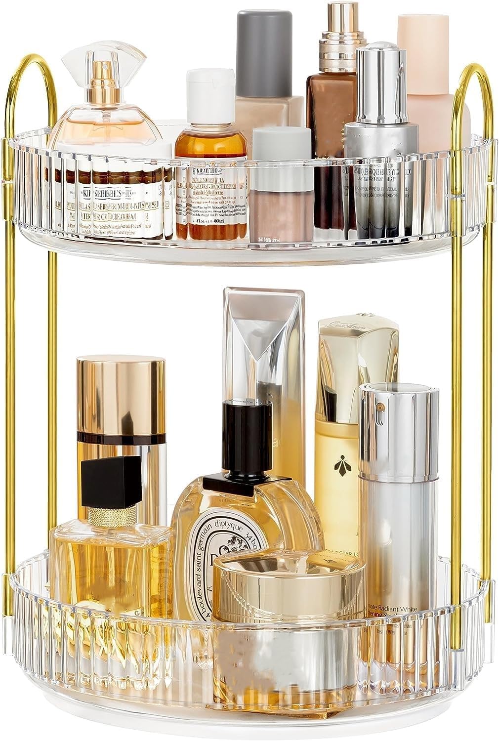 Inovera (Label) 360 Rotation Makeup Organizer For Women, Girls & Bride  Dressing Table Cosmetic Storage Case  Bathroom Vanity 