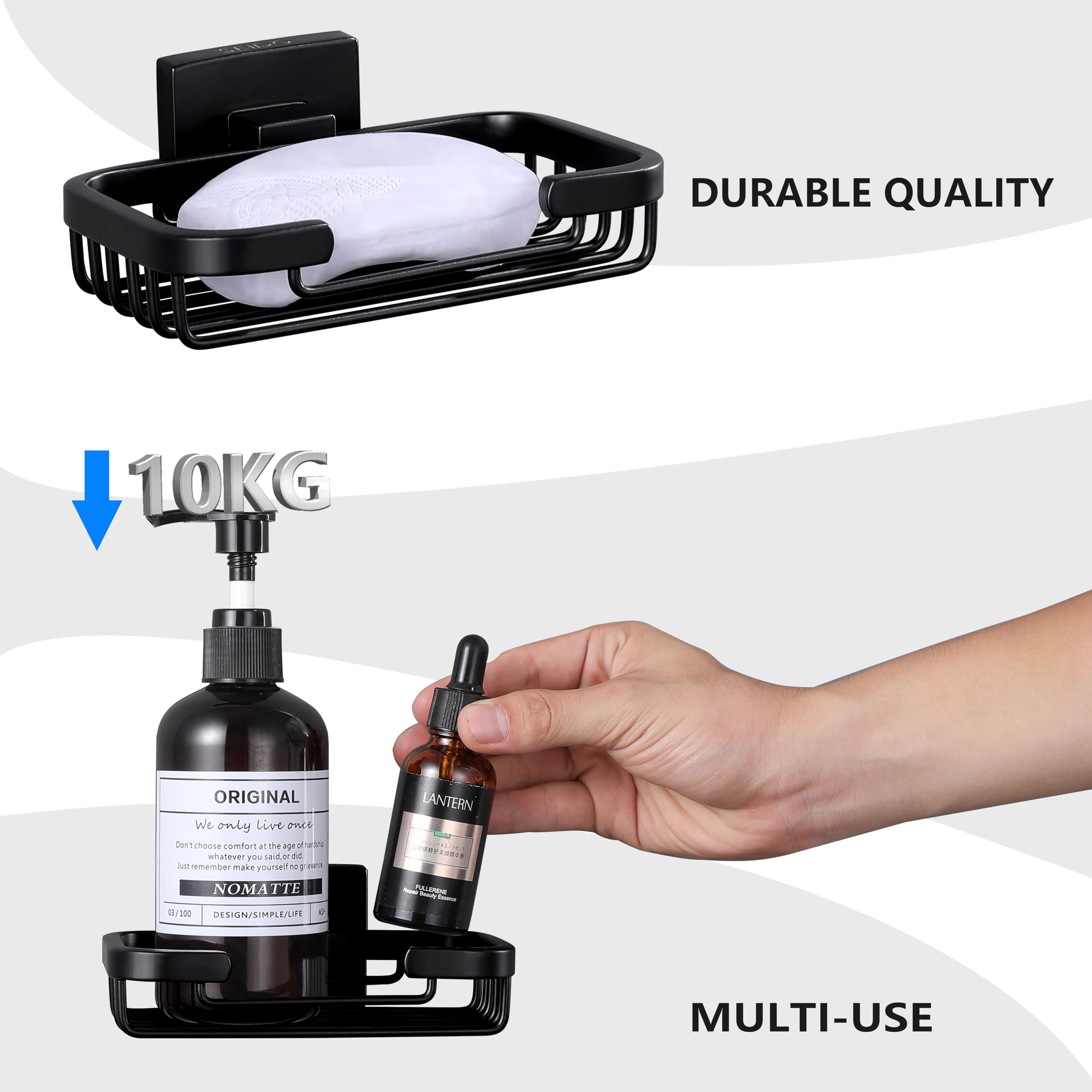 Seido 304 Stainless Steel Soap Dish Holder, Wall Mounted Soap Dish Holder For Shower Wall Bathroom & Kitchen Dish Soap Tray Matt