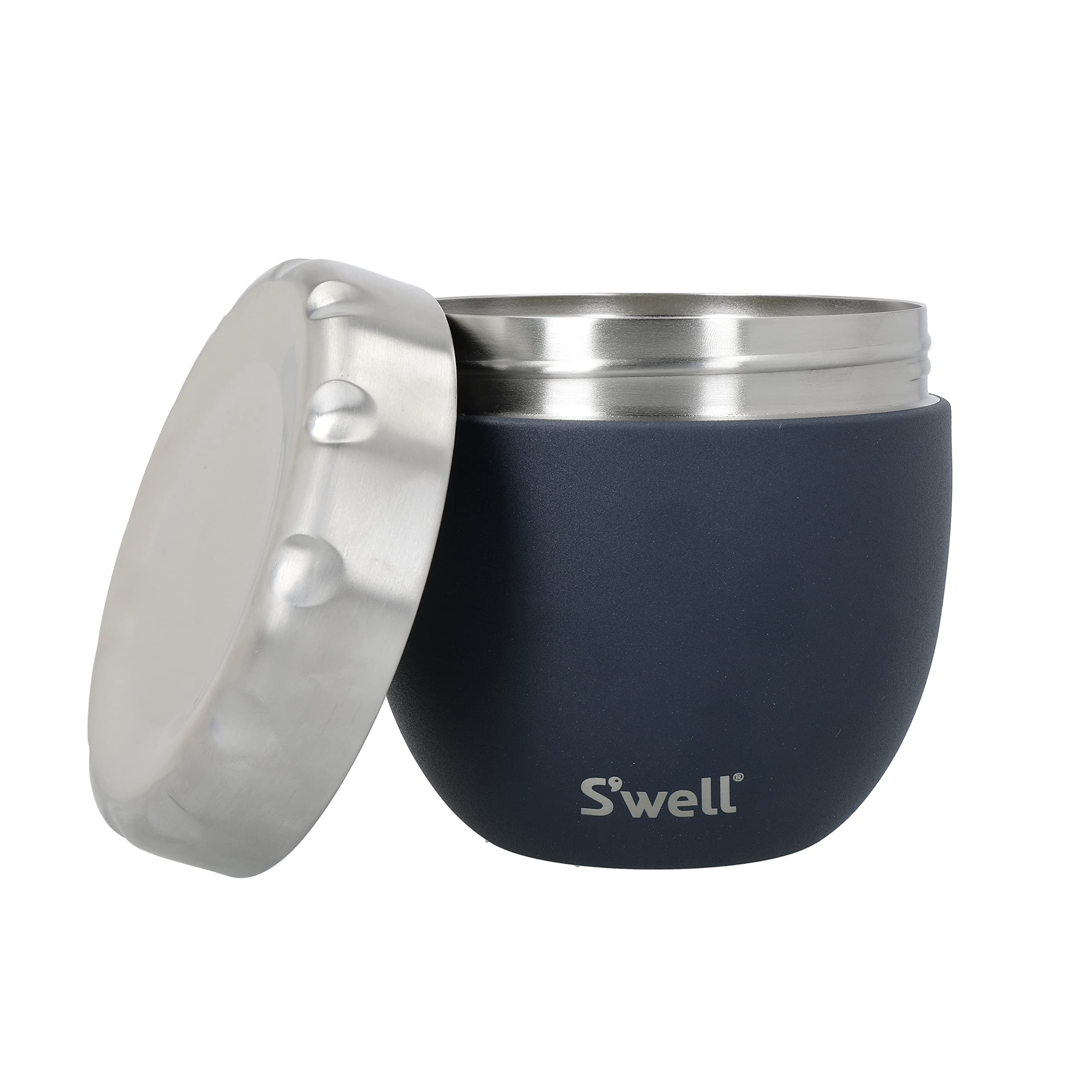 S'Well Stainless Steel Food Bowls - 21.5Oz - Azurite Eats - Triple-Layered Vacuum-Insulated Containers Keeps Food Cold For 11 Ho