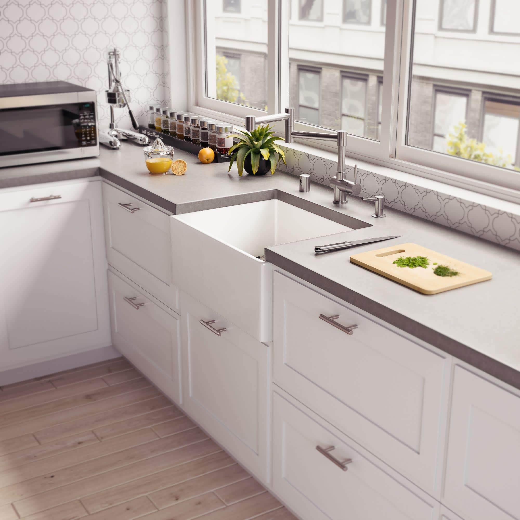 Alfi Brand Abf2418-Gm Kitchen Sink, Grey Matte