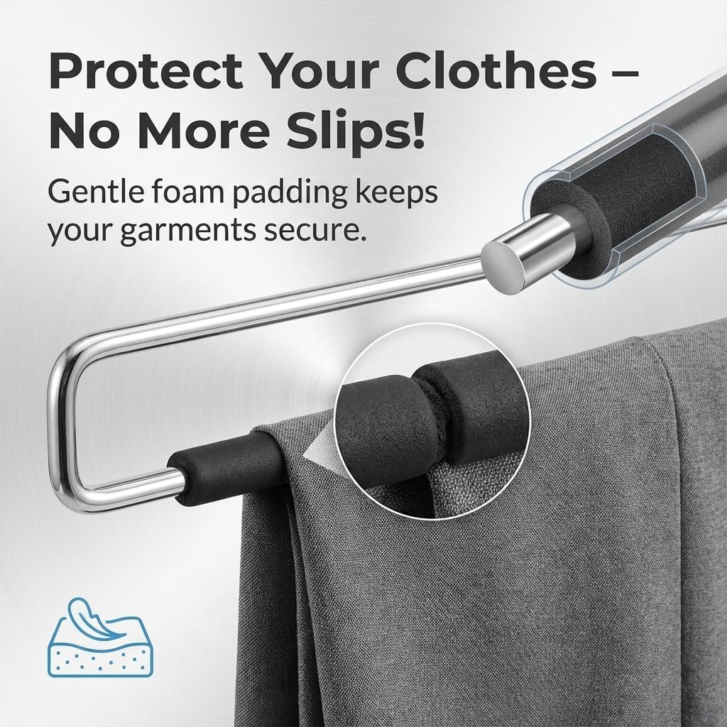 USTECH 8-Tier Swing Arm Pants Hanger
