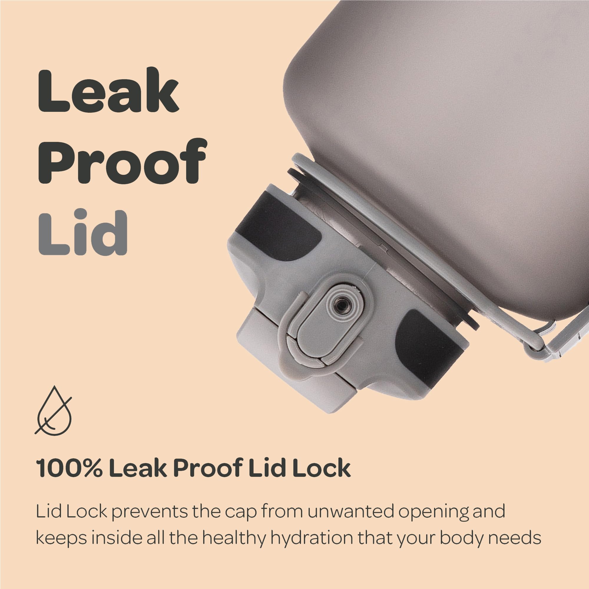 Hydracy Water Bottle with Times to Drink & Straw -Large Half Gallon 64 oz BPA Free Motivational Water Bottle & No Sweat Sleeve -Leak Proof Gym Bottle with Time Marker -Ideal Gift for Sports & Outdoors