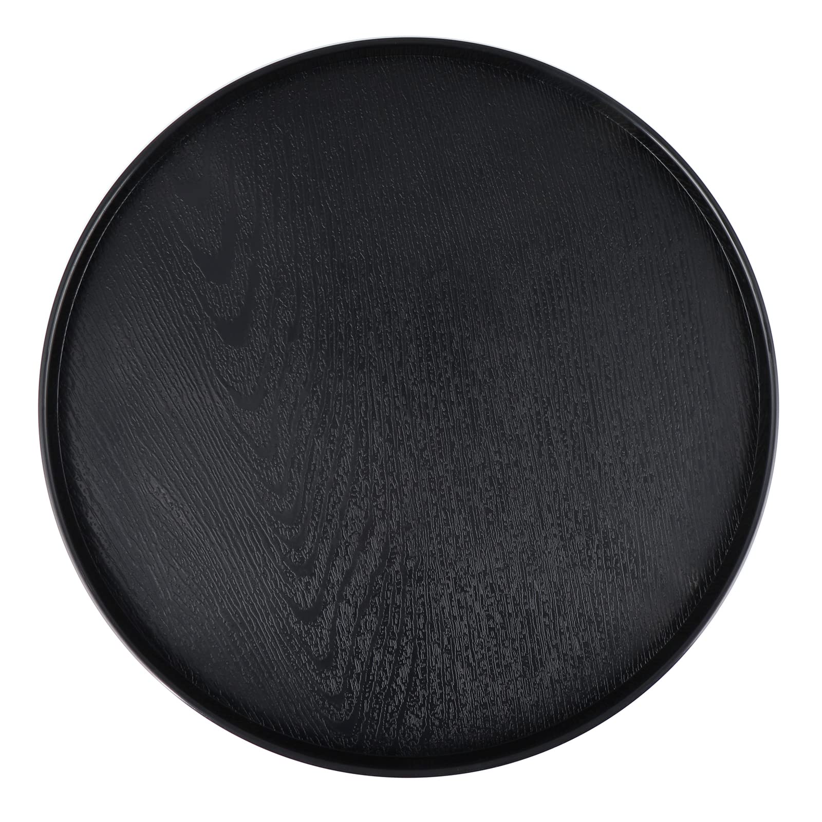 Mdluu Plastic Serving Tray, 13'' Ottoman Tray, Round Butler Tray For Breakfast In Bed, Coffee Table Decor, Party