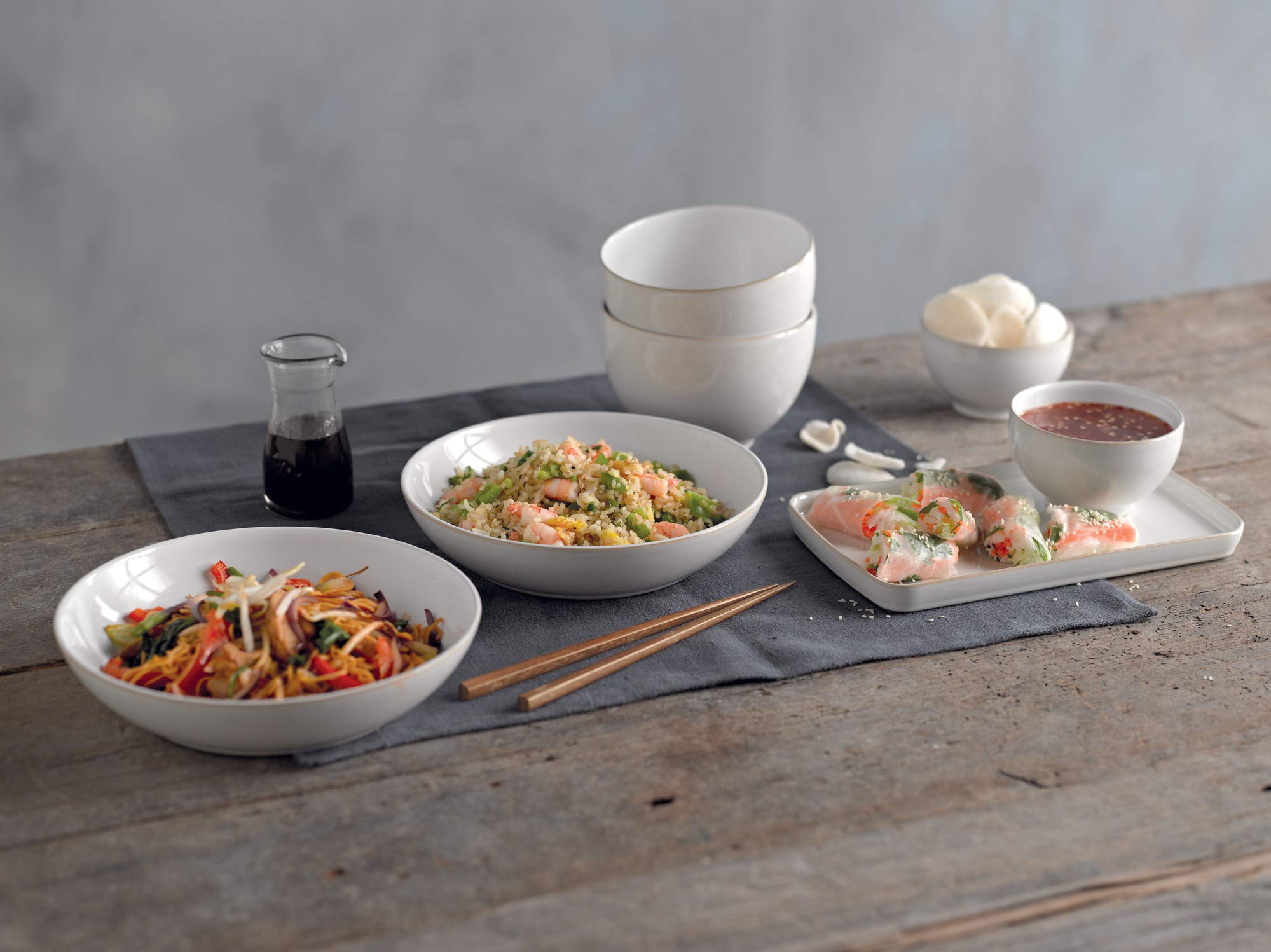 Denby Natural Canvas Pasta Bowl Set, Cream, Set Of 4