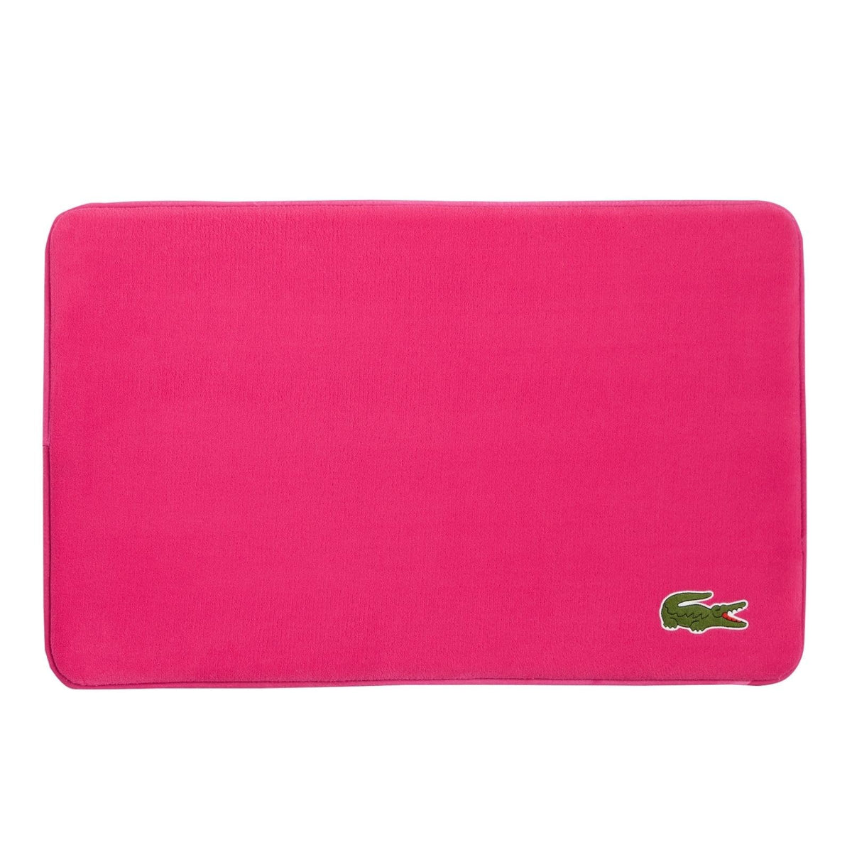 Lacoste Crocodile Bath Mat, Memory Foam Rug, Magenta, 19X30