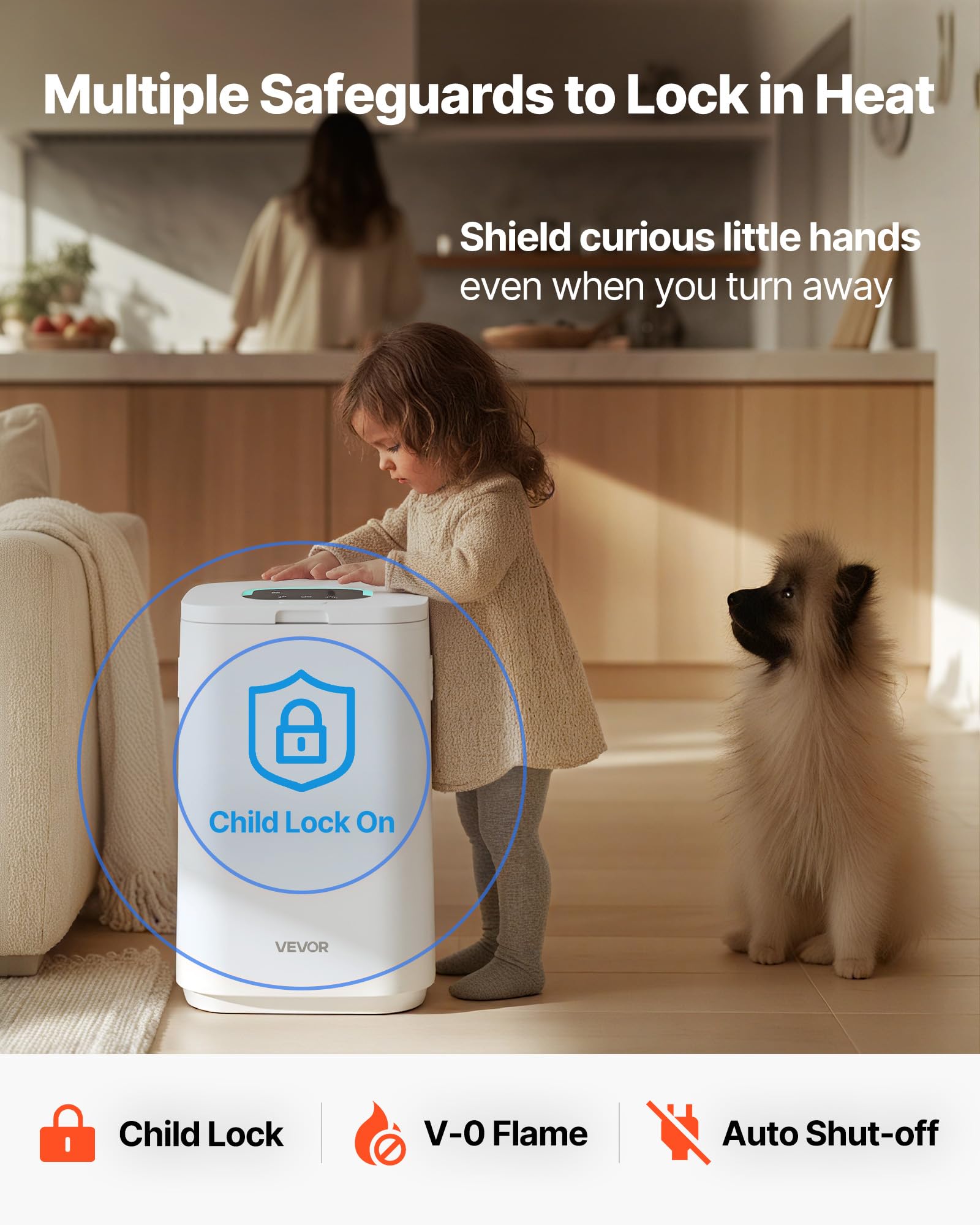 VEVOR Towel Warmers for Bathroom, Towel Warmer Bucket with Child Lock & High-Temp Light & 24H Delay Timer & Auto Shut Off Fits u