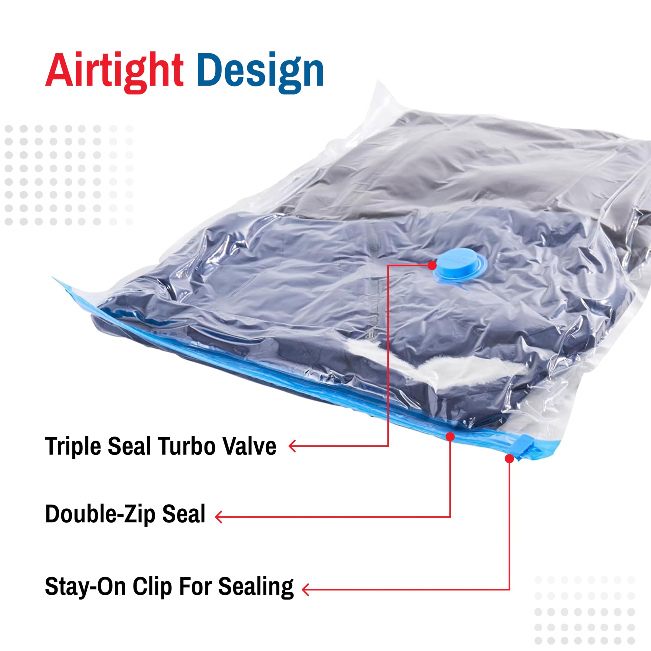 Spacesaver Vacuum Storage Bags (Variety 10-Pack) Save 80% on clothes Storage Space - comforters  Blankets  Bedding  clothing  Mattress Vacuum Bag - compression Seal for closet Storage  Pump for Travel
