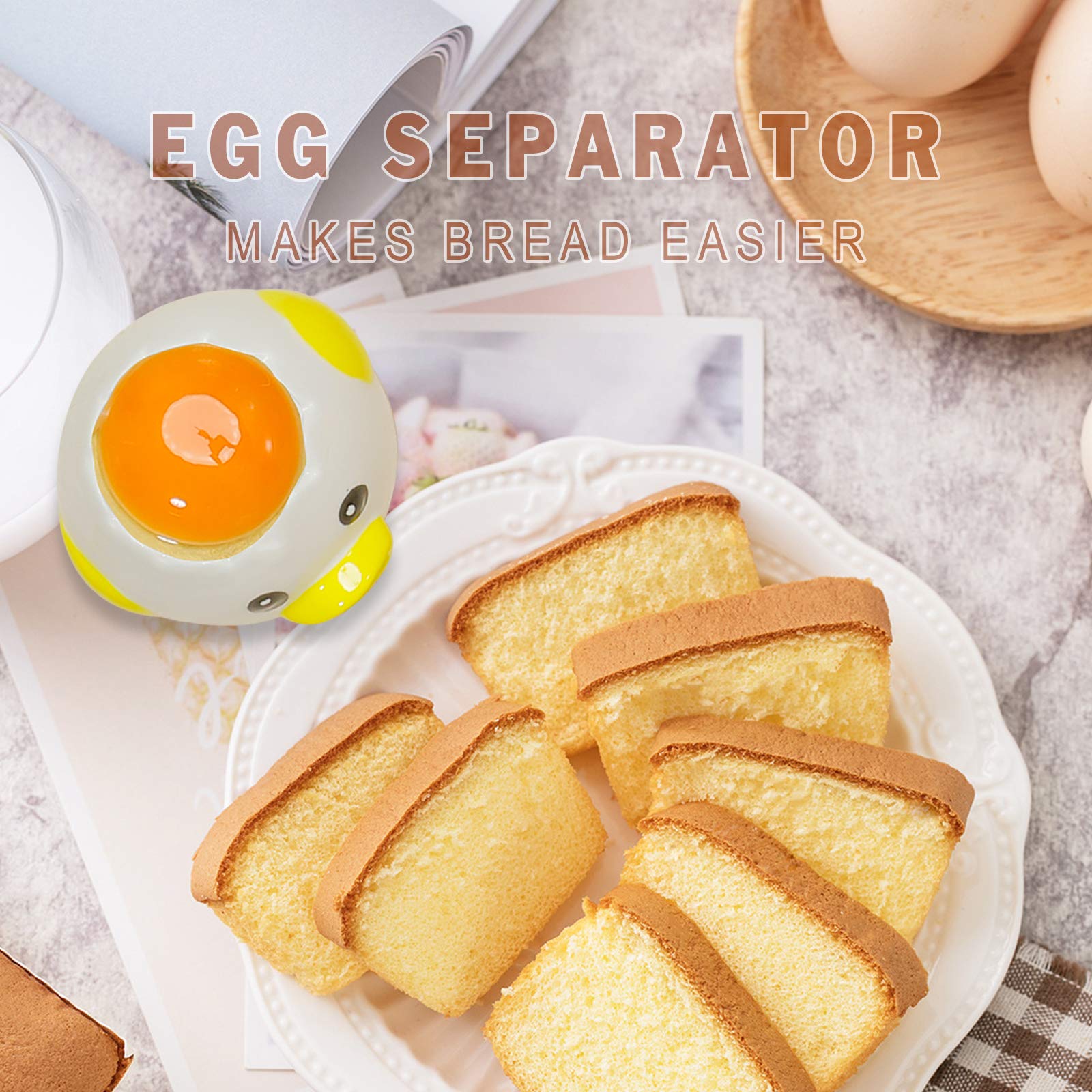 Cartoon Egg Separator Mini Egg White And Yolk Separator Practical And Simple Ceramic Egg Separator Suitable For Kitchen Baking S