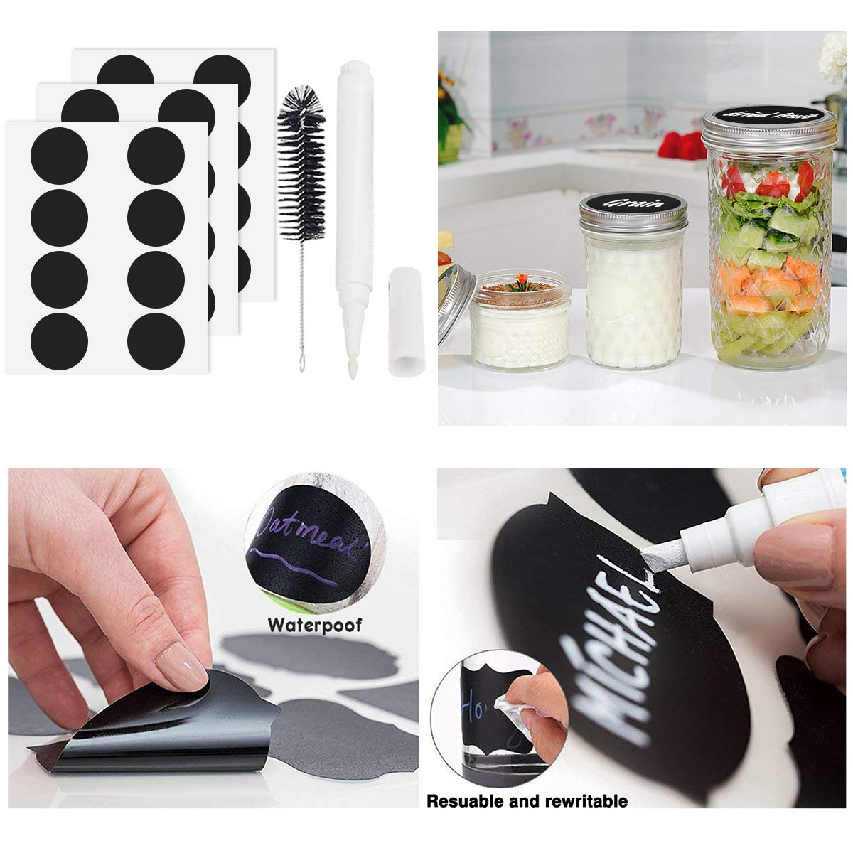 Mason Jars Canning Jars, 12 Pack Glass Jars Jelly Jars With Regular Lids, Ideal For Jam, Honey, Wedding Favors, Shower Favors, B