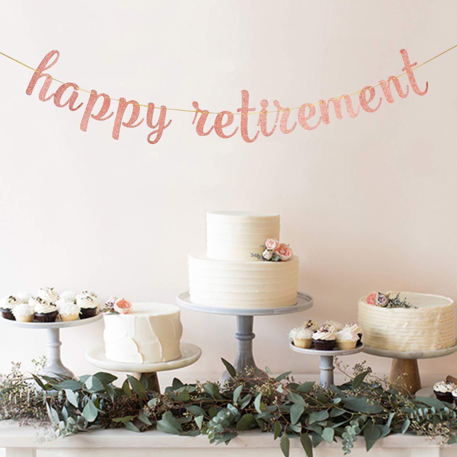 Innoru Glitter Happy Retirement Banner - For Farewell Party Bunting - Leaving Theme - Finally Retiring Party Bunting Decoration