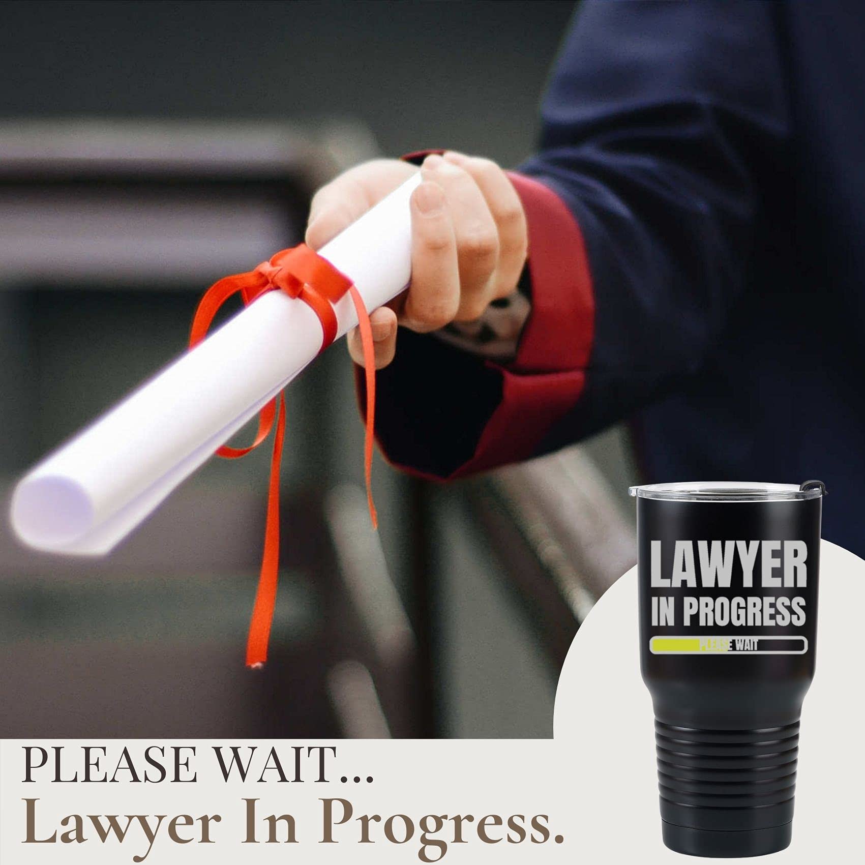 Onebttl Lawyer Gifts For Men & Law School Student, Stainless Steel Tumbler 30 Oz, Perfect Lawyer Idea For Men/Male In Birthday,