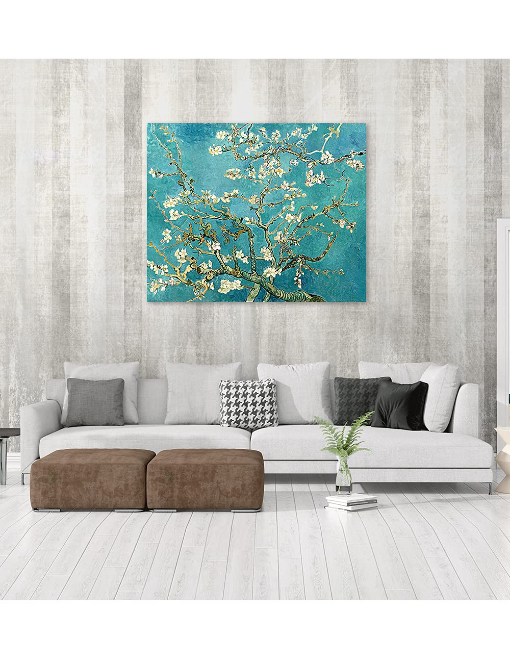 Decorarts - Almond Blossom Tree. Vincent Van Gogh Art Reproduction. Giclee Print On Canvas. Wall Art For Home. 40X32