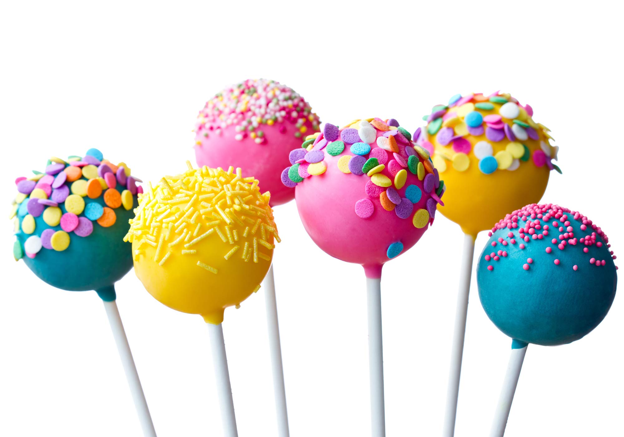 Bakelicious Cake Pop Plastic Sticks, Set Of 12, White