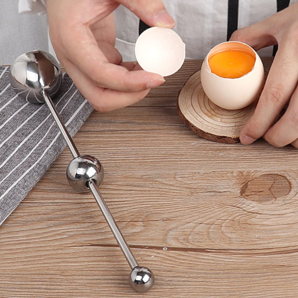 Egg Topper - Jawbush Egg Shell Opener, Stainless Steel Egg Cracker Tool For Soft Or Hard Boiled Egg, Egg Separator Egg Shell Rem