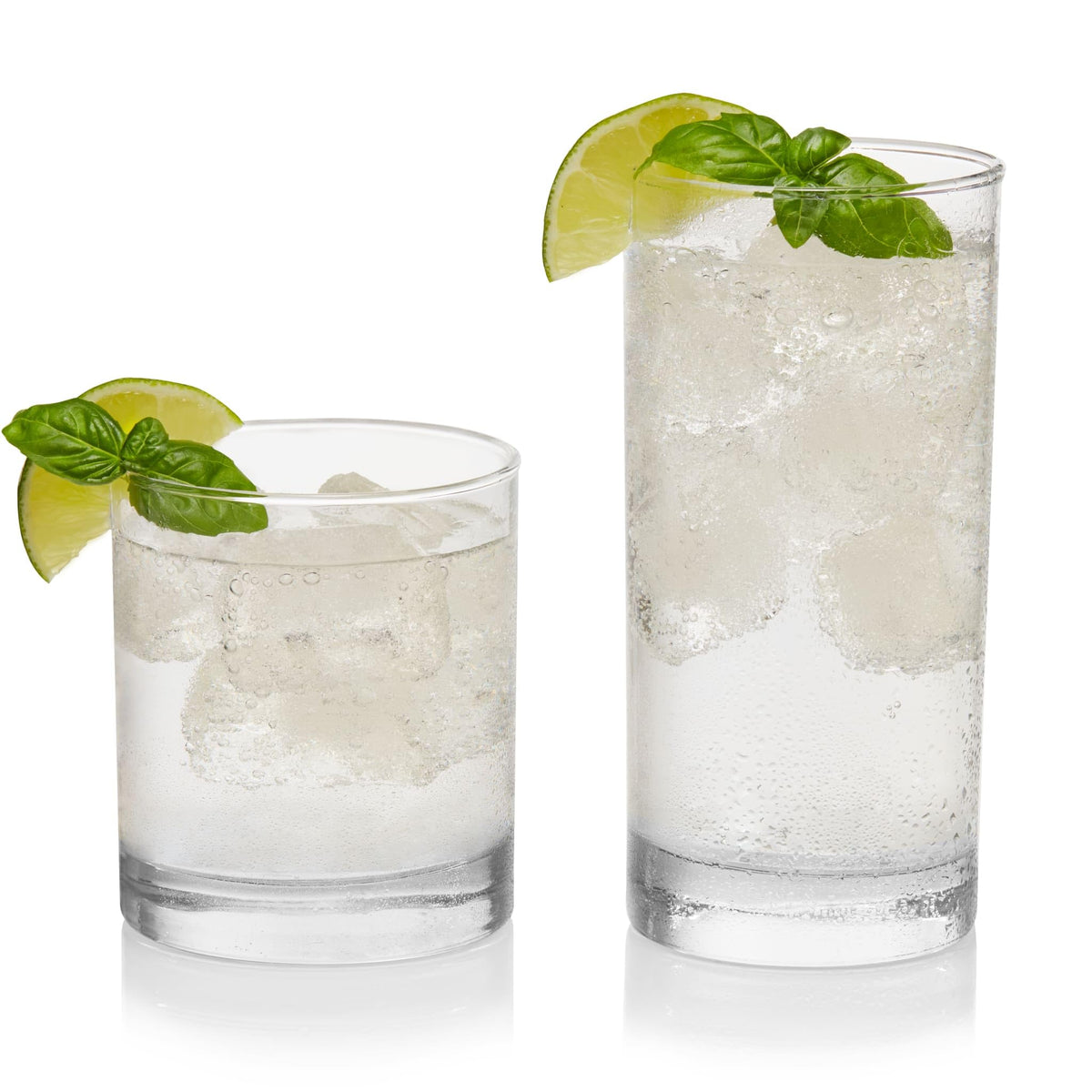 Libbey Province Tumbler And Rocks Glass Set, Elegant Drinkware Glasses Set, Tall Drinking Glasses With Modern Lines, Drinking Gl