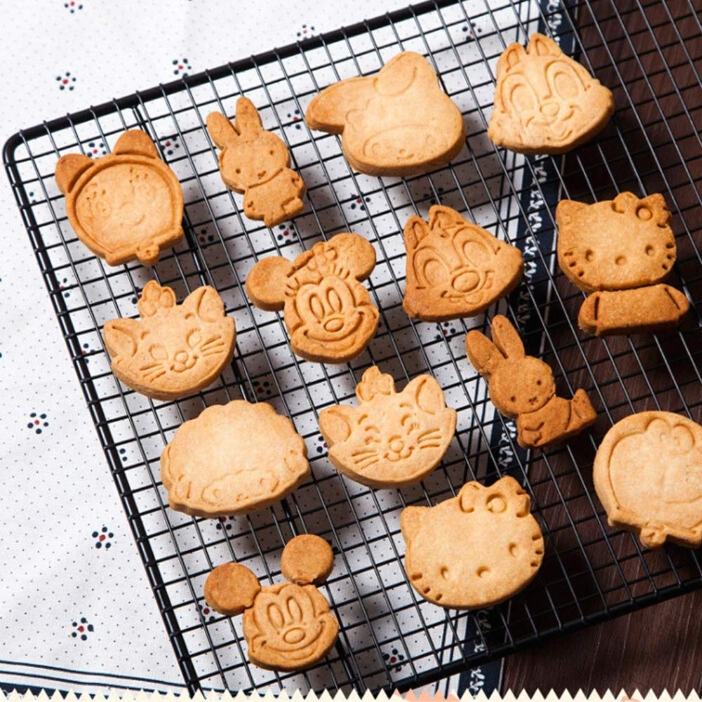 Kaishane 2Pcs Cartoon Mouse Cookie Cutters Cake Baking Sugarcraft Crafts Mold Bakeware-Plastic