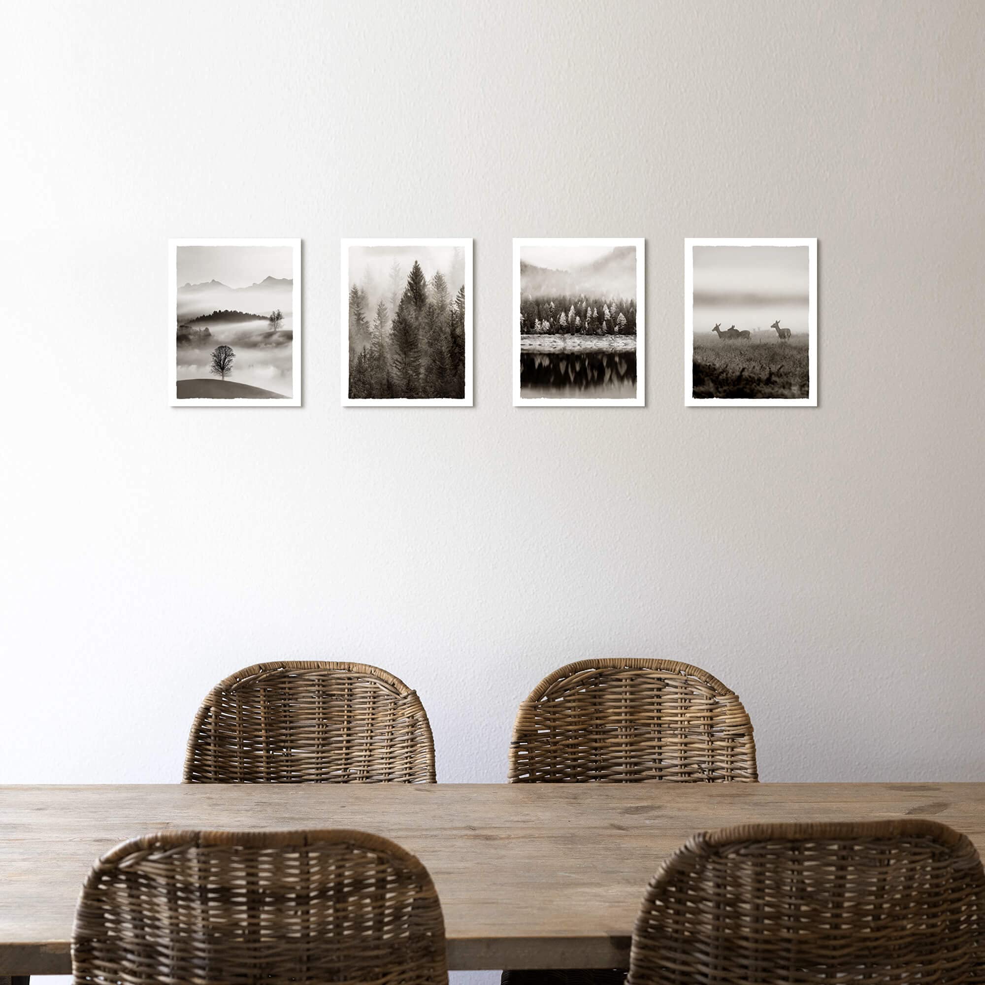 Beach Pictures Coastal Wall Art Set: Unframed Seascape Prints Seabird Bird Artwork For Bedroom Living Room Wall Decor 4 Pieces