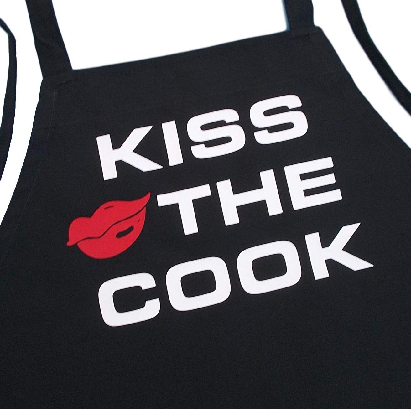 Black Kiss The Cook Chef Apron, One Size Fits Most
