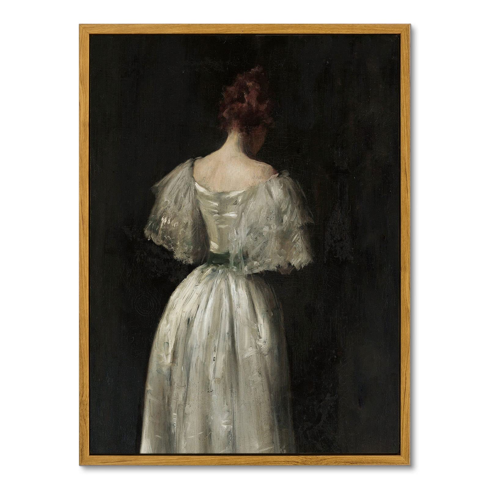 Insimsea Framed Wall Art Room Decor Classical Oil Painting Canvas Prints Seventeenth Century Lady Vintage Wall Art For Living Ro