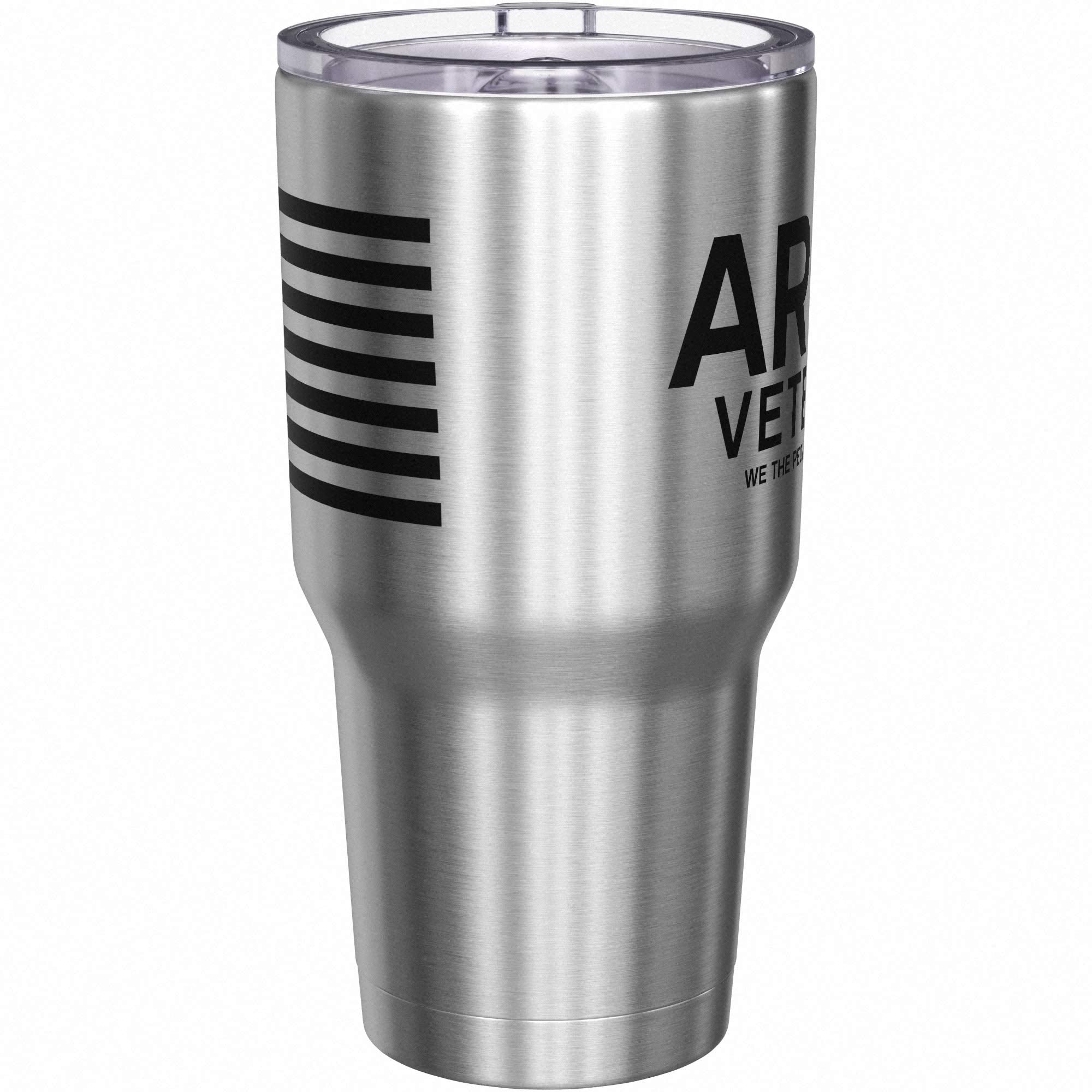 We The People Holsters - Army Veteran - Army Tumbler - American Flag Coffee Travel Mug - Veterans Day Tumbler - Double Insulated