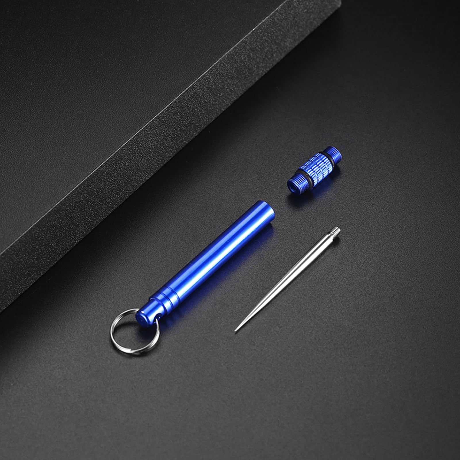 6 Pieces Metal Titanium Toothpicks, Portable Reusable Pocket Toothpicks With Stainless Steel Toothpick Holder, Multifunctional M