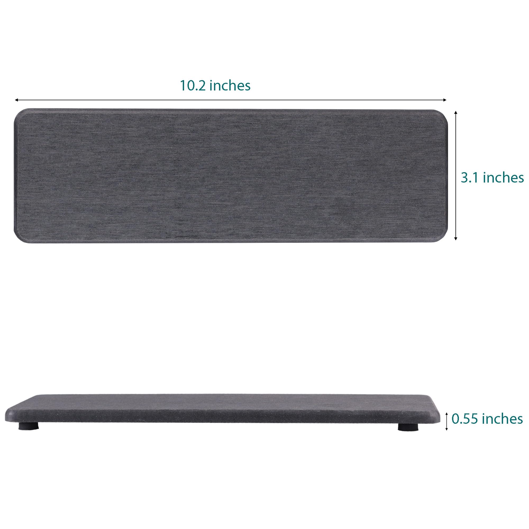 Niuyichee 2 Pcs Bathroom Sink Vanity Trays(10.24'' * 3.15''), Diatomaceous Earth Coasters, Kitchen Soap Tray, Water Absorbing St