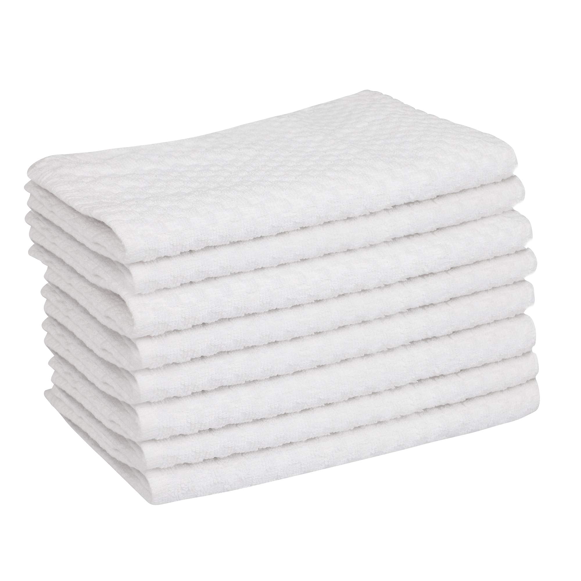 Dg Collections Kitchen Dish Towels, 100% Natural Cotton, Set Of 8 (15X25 Inches), Multi-Purpose Kitchen Terry Towels, Very Soft,