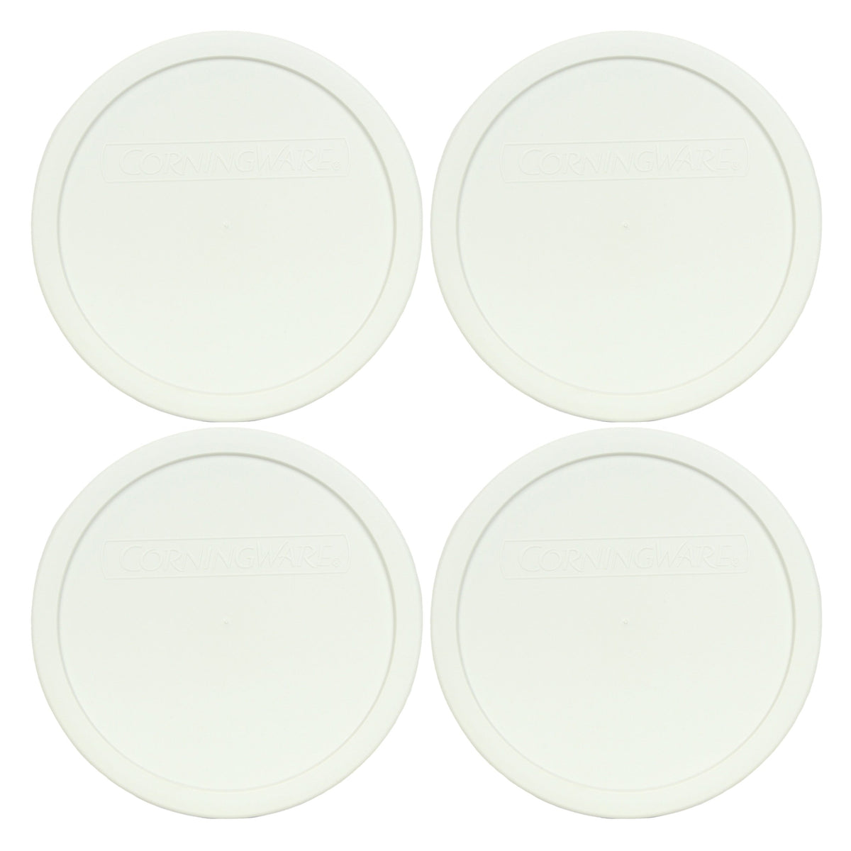Corningware F-5-Pc French White 1.5Qt Round Plastic Cover (4 Pack)