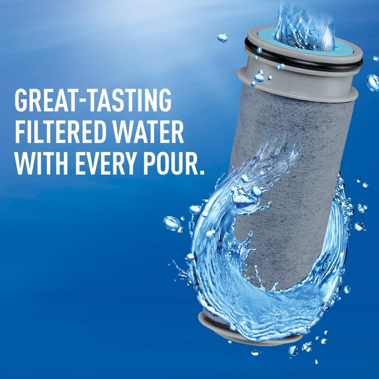 Brita Stream Rapids Water Filter Pitcher, Carbon Gray, Large 10 Cup, 1 Count