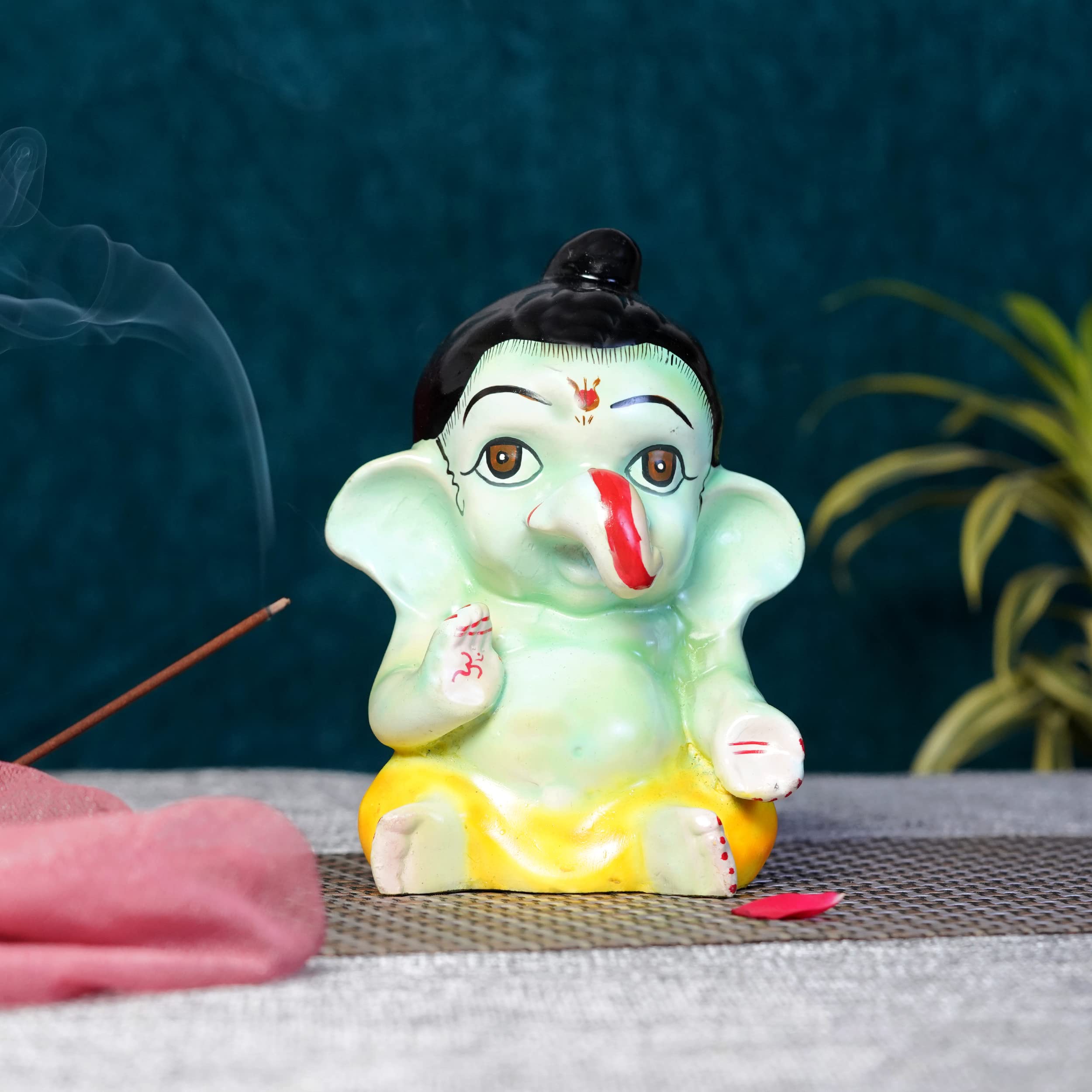Lupaava Lord Ganesha Idol | Ganesh Ganpati Bappa Idol For Car Dashboard | Living Room | Drawing Room | House Warming (13 X 10 X 