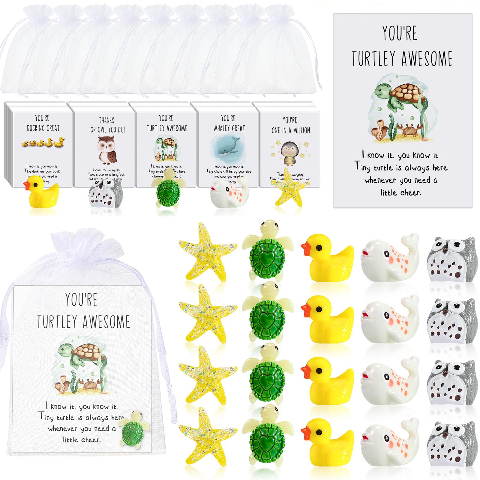 Fumete 25 Set Christmas Employee Appreciation Gift Bulk for Coworkers Thank You Staff Funny Rad Tech Week Nurse Gift Animal Pun 