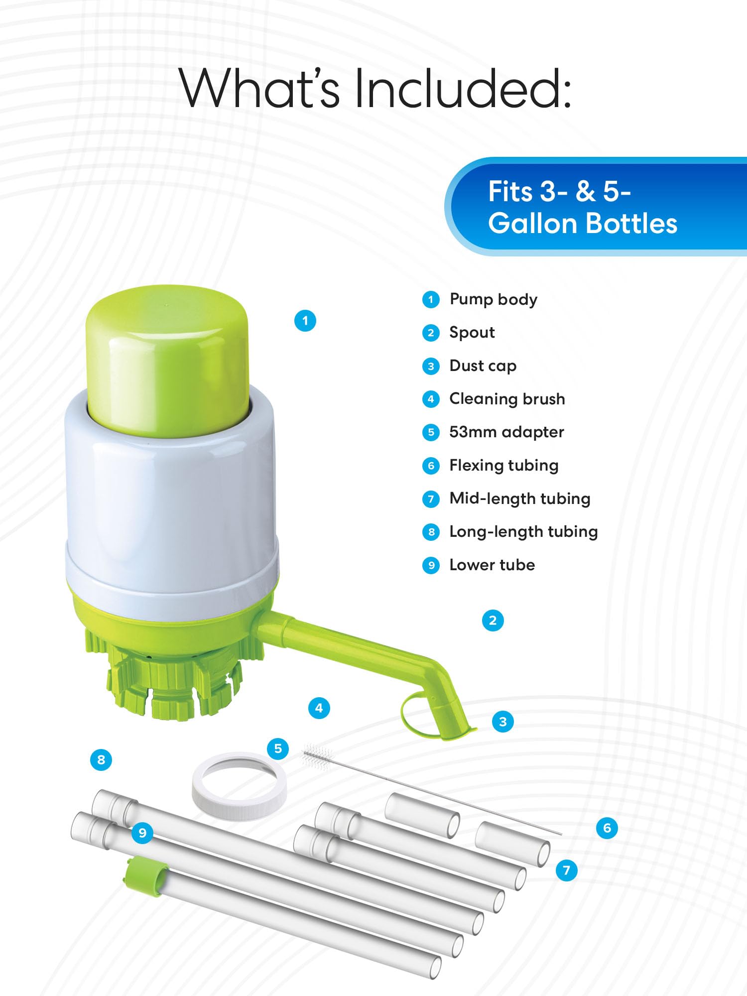 Brio Universal Manual Drinking Water Pump (Green)