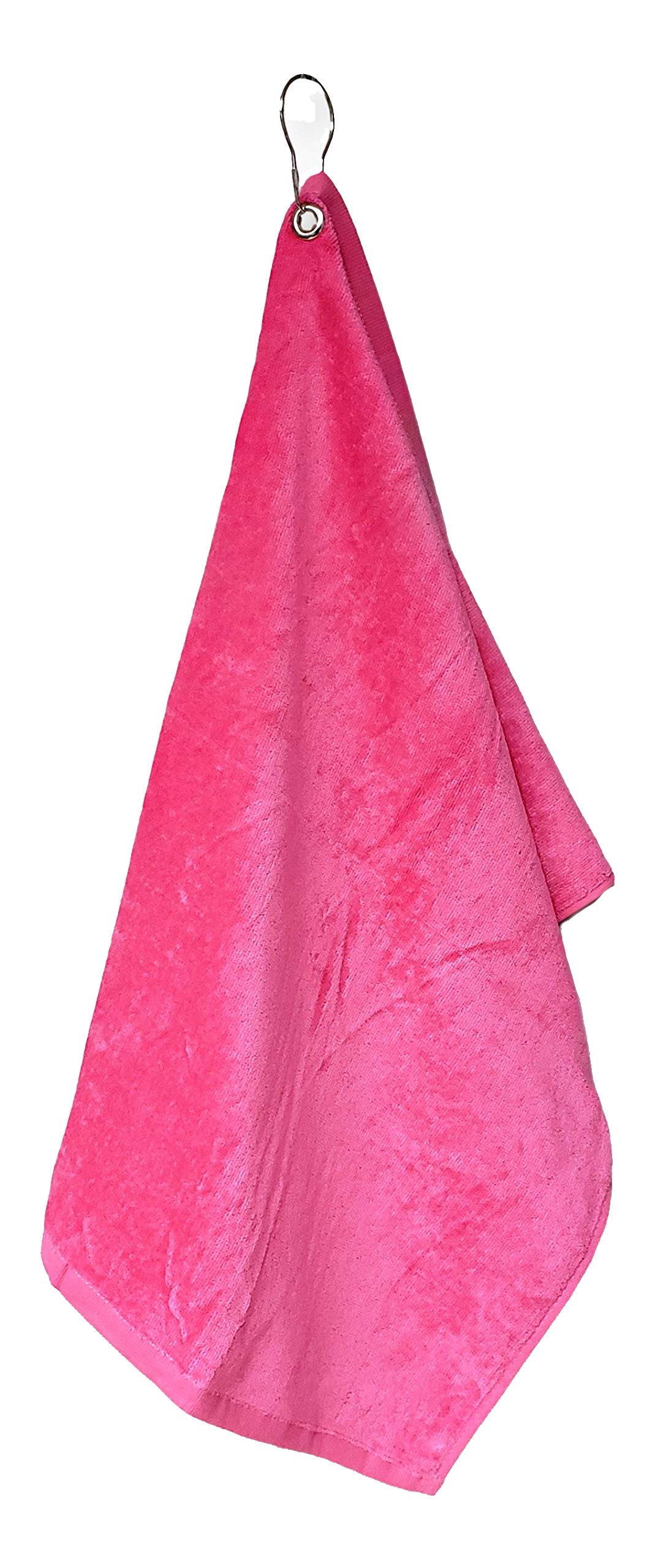 101 BEACH Personalized with Embroidered Monogram or Name Golf Towel with Clip (Pink - Embroidered Name - Woman)