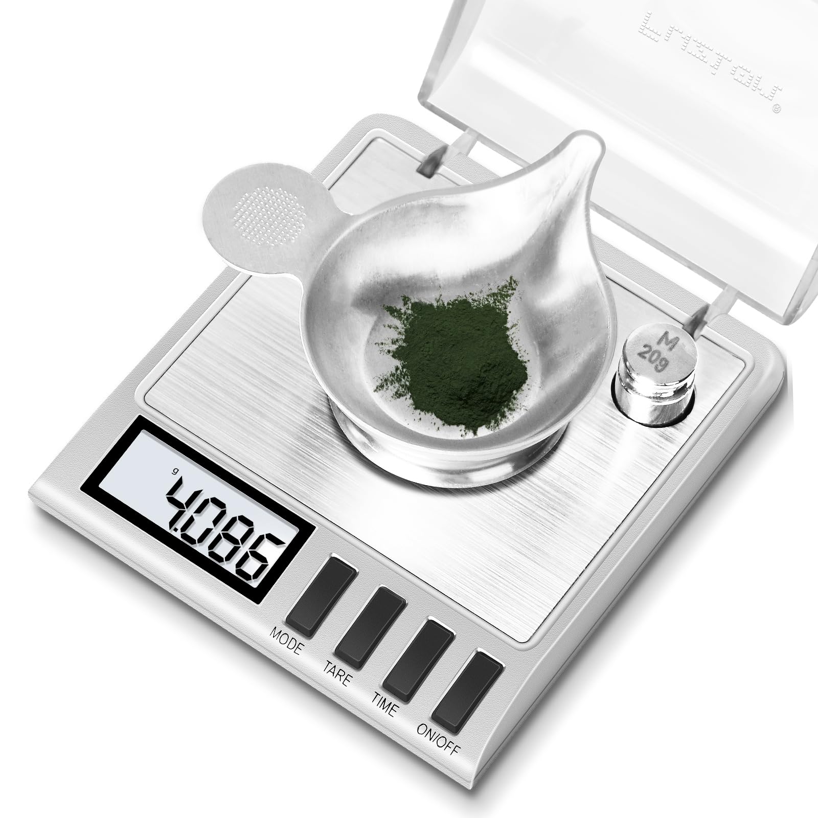 Fuzion Milligram Scale, 50G/0.001G Digital Milligram Scale With Calibration Weights, Jewelry And Gem Scale, Mg Scale For Powder