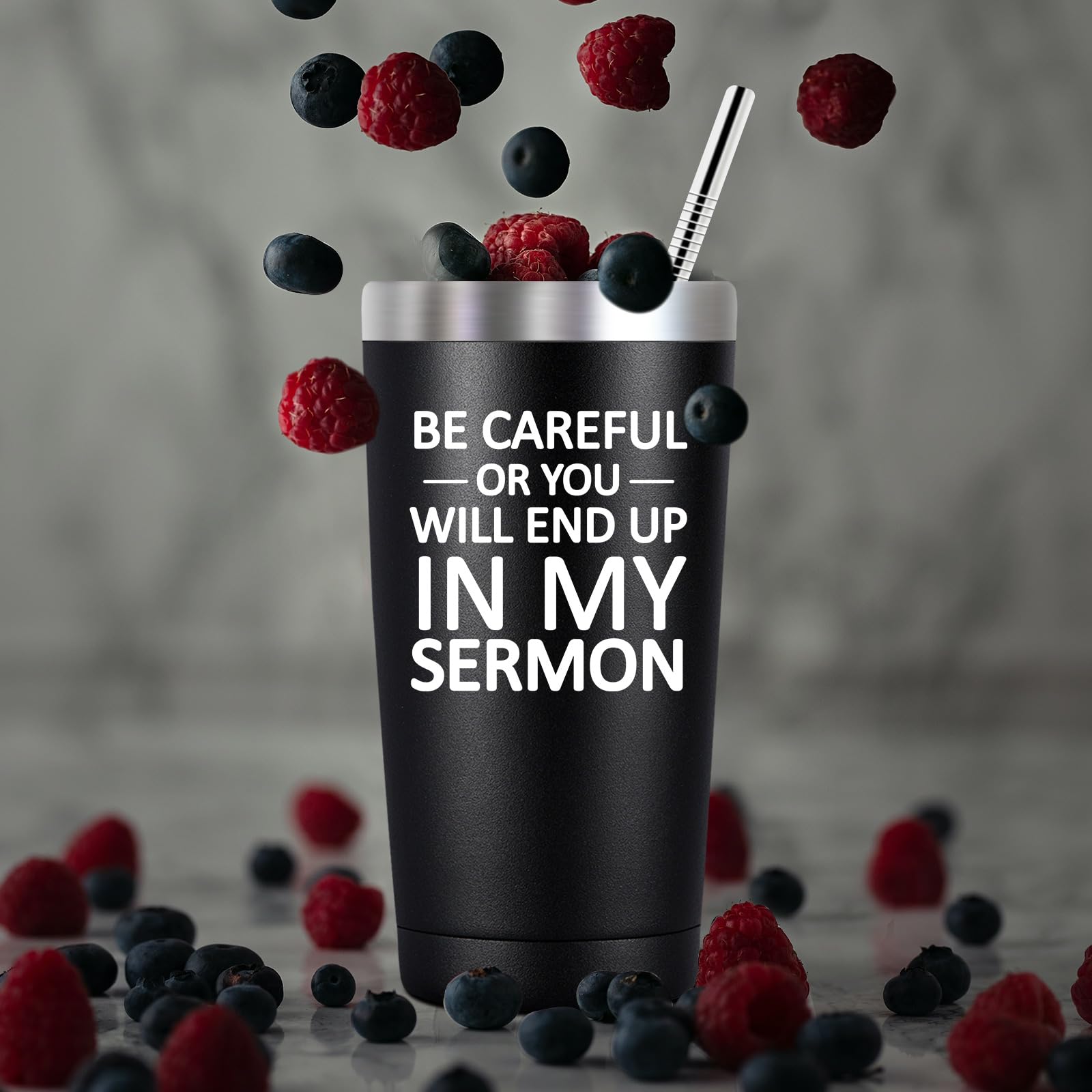 Spenmeta Pastor Appreciation Gifts For Men - Be Careful Or You Will End Up In My Sermon - Christmas, Birthday Gifts Ideas For Pa