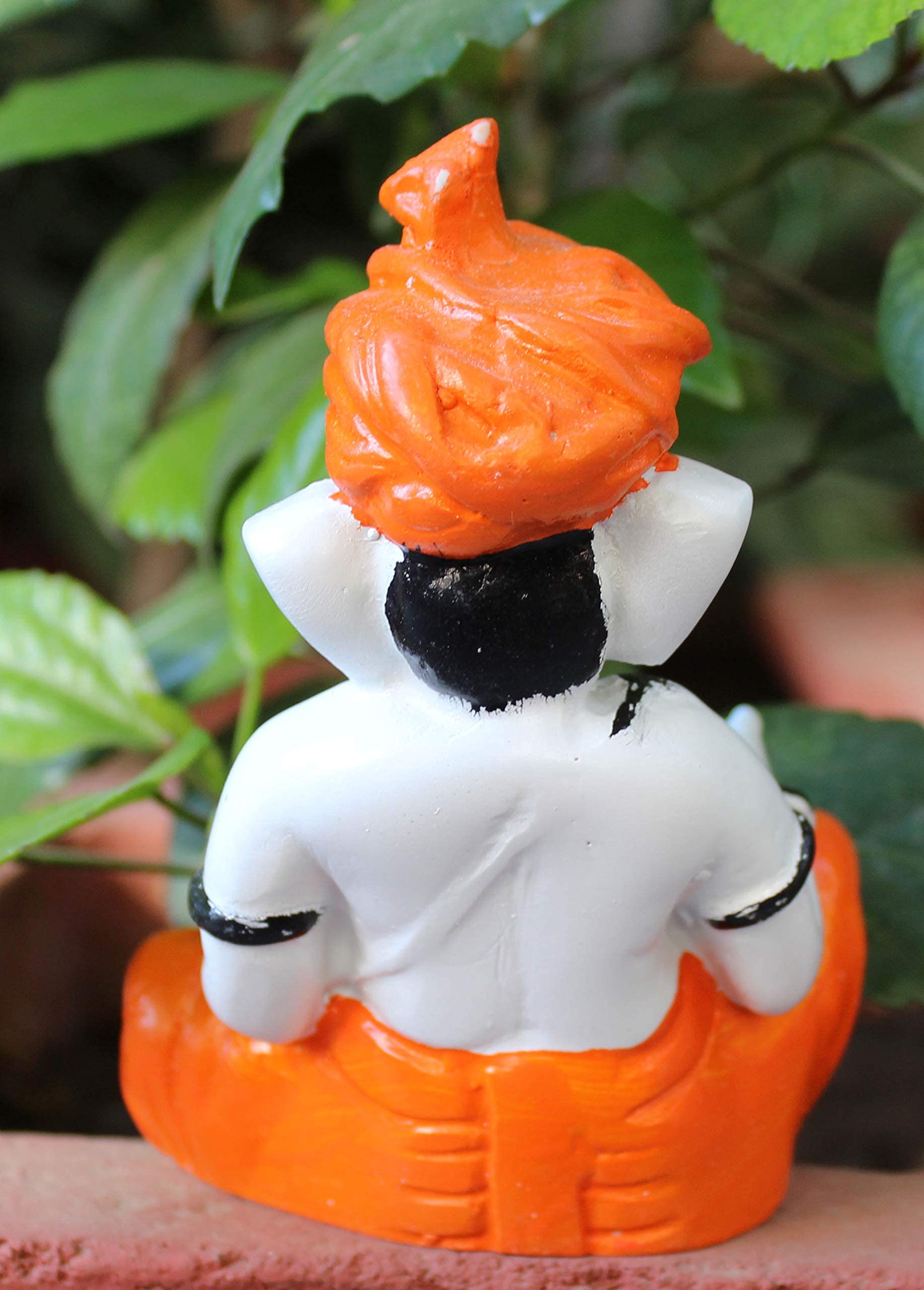 Nrson Handcrafted Lord Ganesh Play Dholak Statue Ganesha Ganpati Ji Idol Murti For Pooja,Gift, Office Desk& Home Decor,Table Dec