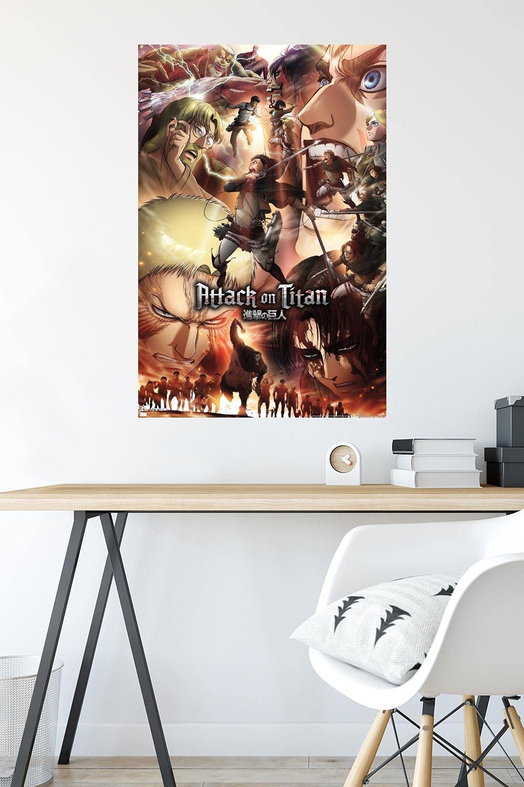 Trends International Attack On Titan: Season 3 - Key Art Wall Poster, 22.37'' X 34.00'', Premium Unframed Version