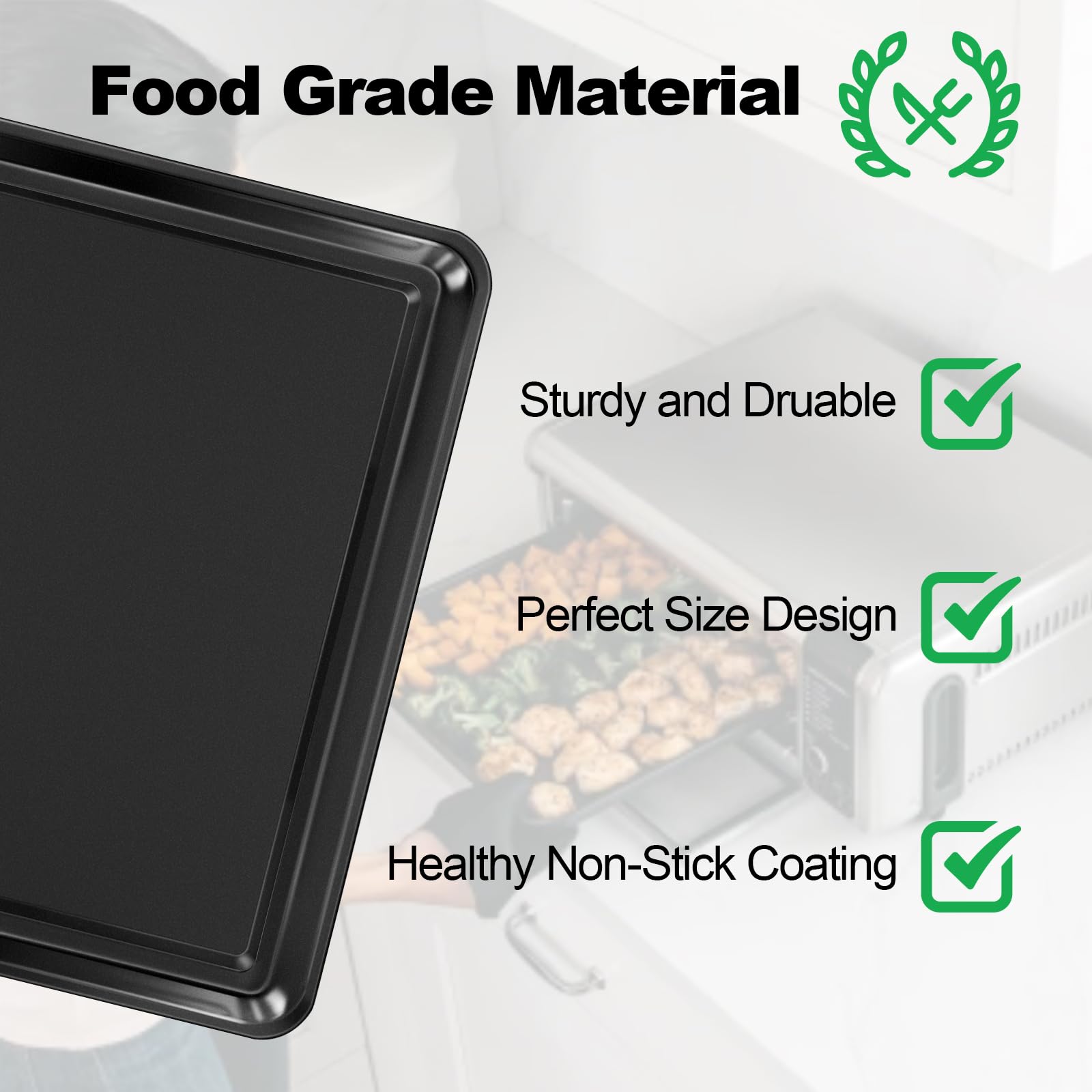 DEMEDO 13 Inch Baking Sheet - Stainless Steel Replacement Pan for Ninja Foodi SP101 Air Fryer Oven