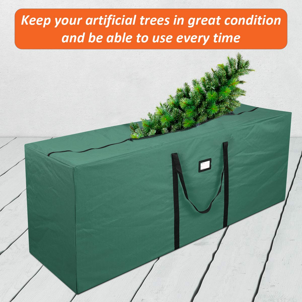Primode Christmas Tree Storage Bag | Fits Up to 7.5 Ft. Disassembled Holiday Tree | 50    x 15    x 20    Tree Container | Durab
