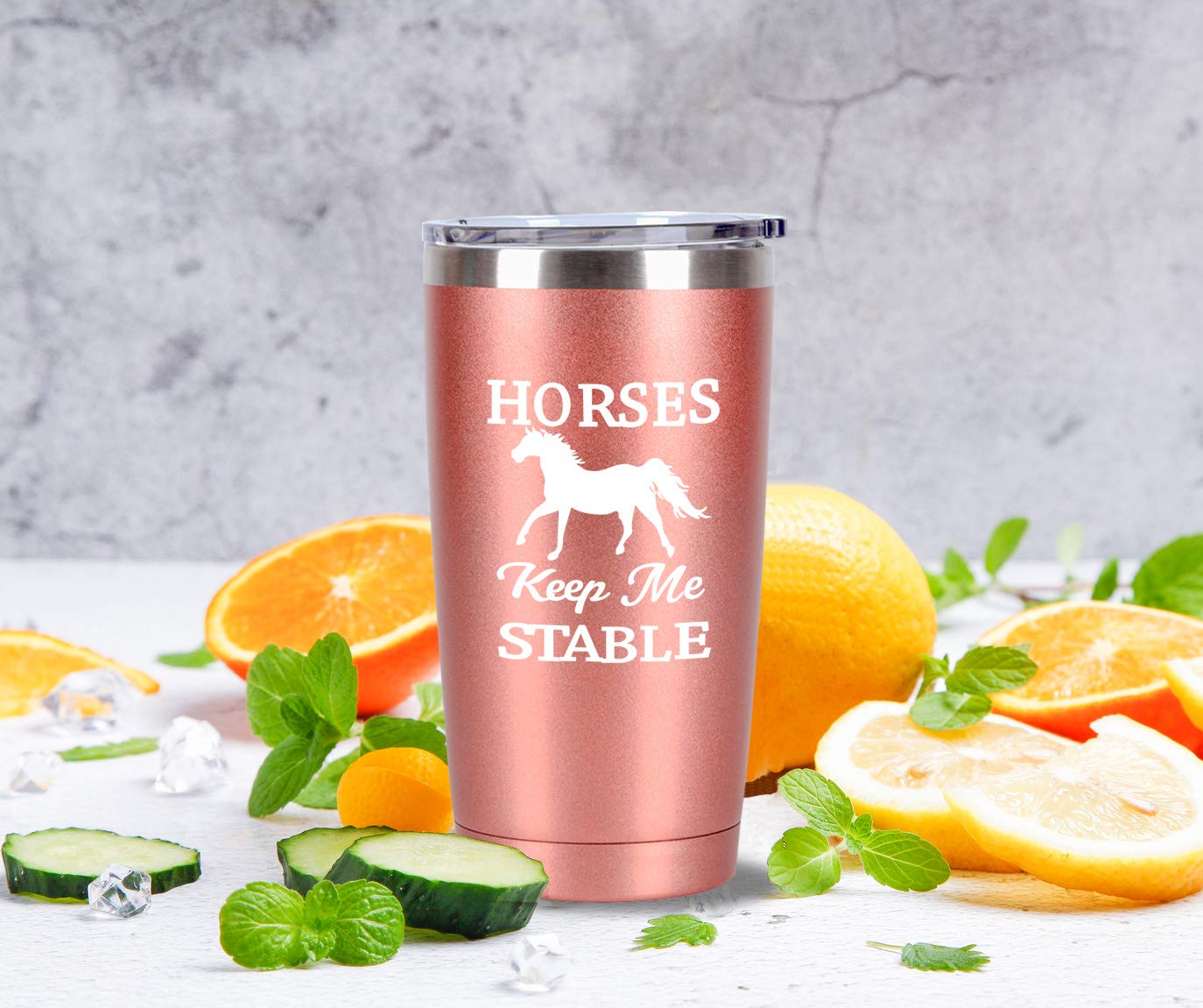 Horse Gifts For Women, Horses Keep Me Stable Travel Tumbler, Funny Birthday Christmas Gifts For Horse Lovers Equestrian Cowgirls