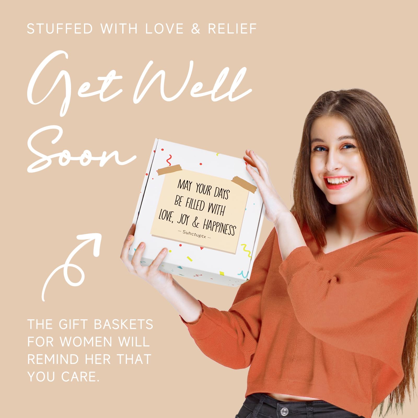 Get Well Soon Gift for Women, Sloth Gifts for Women, Care Package for Women, Self Care Gifts for Women, Hug Feel Better Gift Bas