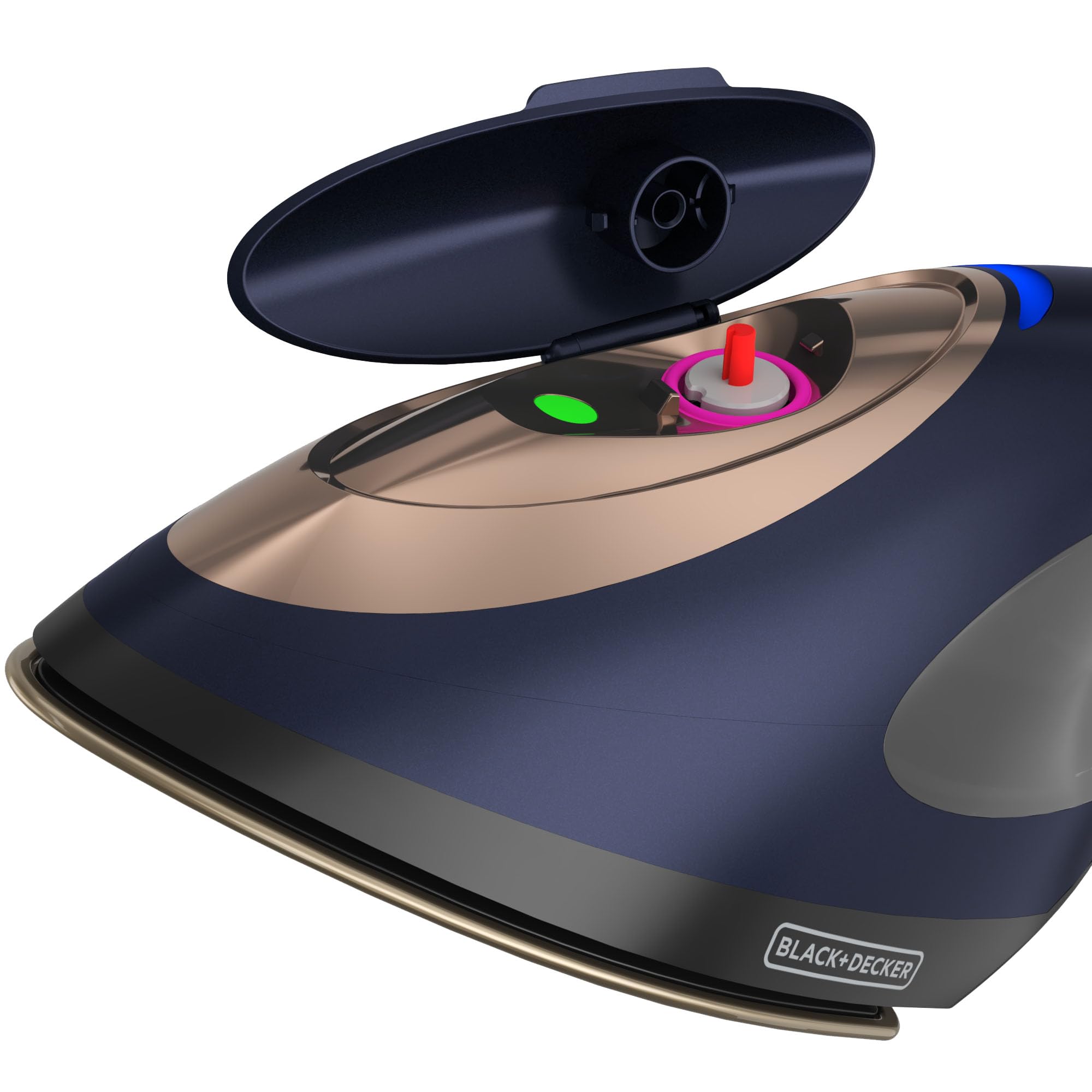 Black+Decker Press & Steam 2-In-1 Iron And Steamer, 180% More Steam & One Temperature Technology, Ceramic Soleplate, Safe On All