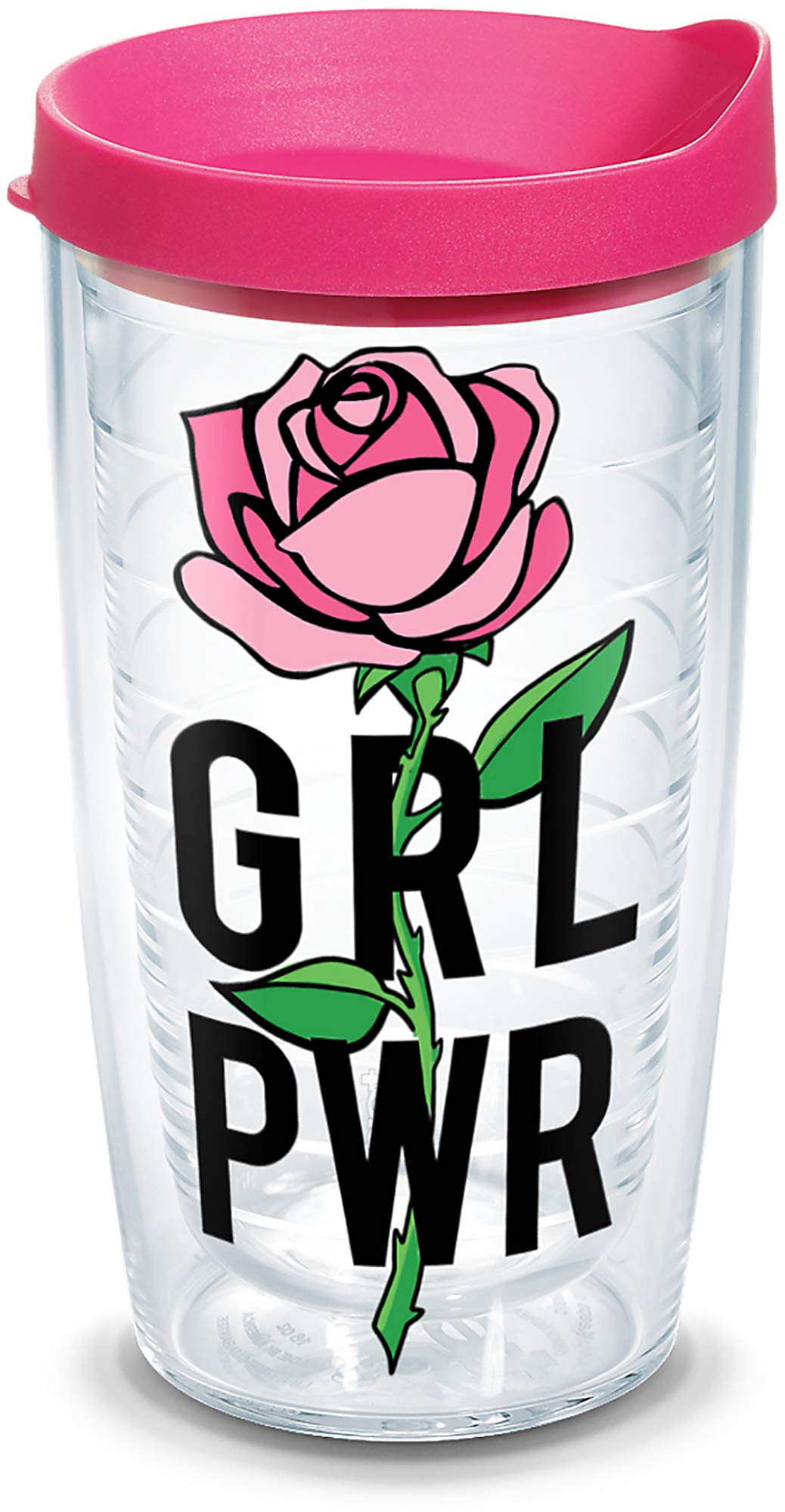 Tervis Girl Power Made In Usa Double Walled Insulated Tumbler Travel Cup Keeps Drinks Cold & Hot, 16Oz, Clear