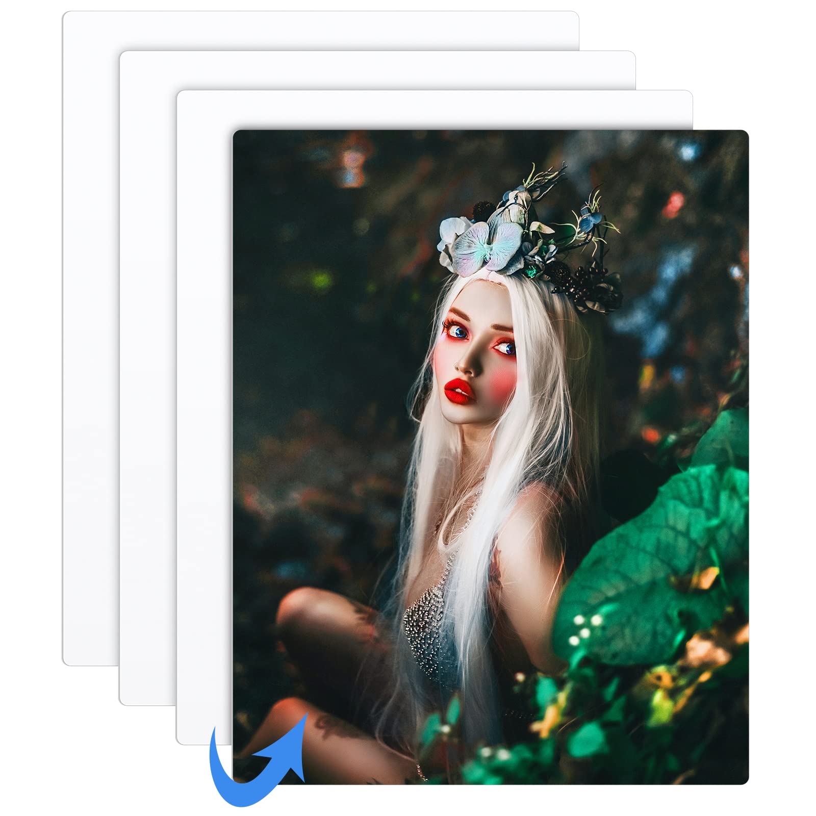 Sublimation Metal Photo Blanks 11 x 14 Inch 0.45mm Thick Aluminum DIY Photo Sign White Wall Poster blank Pictures Wall Art for B