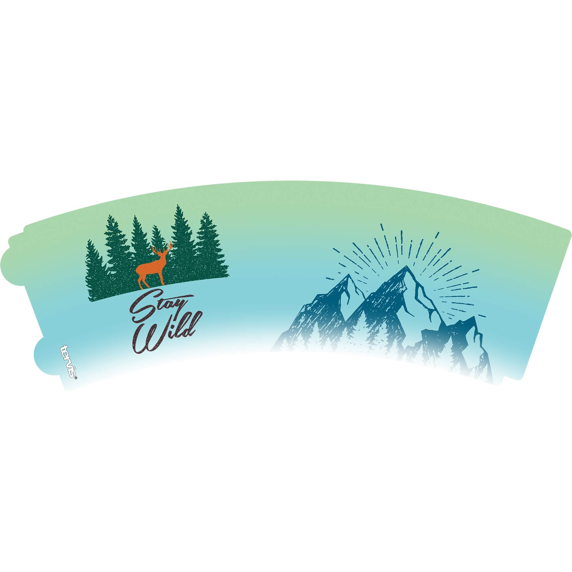 Tervis Made In Usa Double Walled Stay Wild Insulated Tumbler Cup Keeps Drinks Cold & Hot, 16Oz Mug - No Lid, Clear