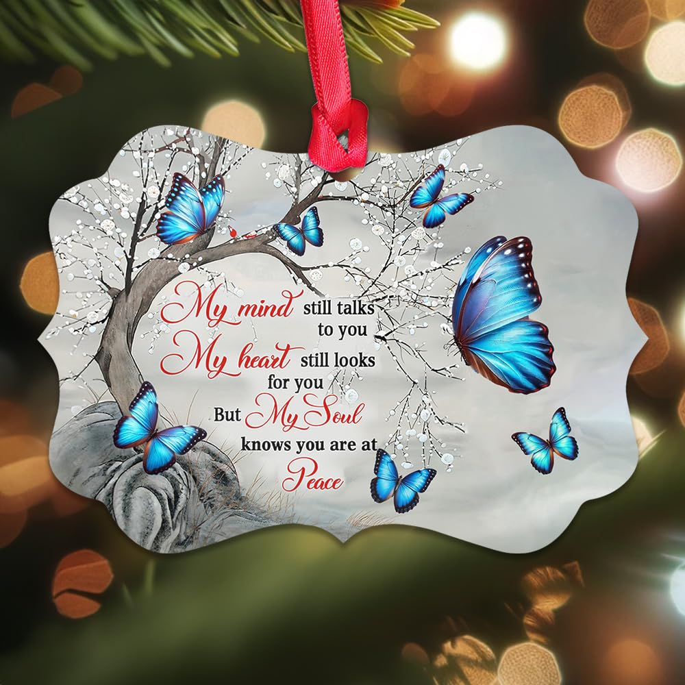 64HYDRO 2022 Christmas Ornaments, Christmas Tree Decorations - Memorial Butterfly Know You are at Peace ANLZ1905001Y - Aluminum