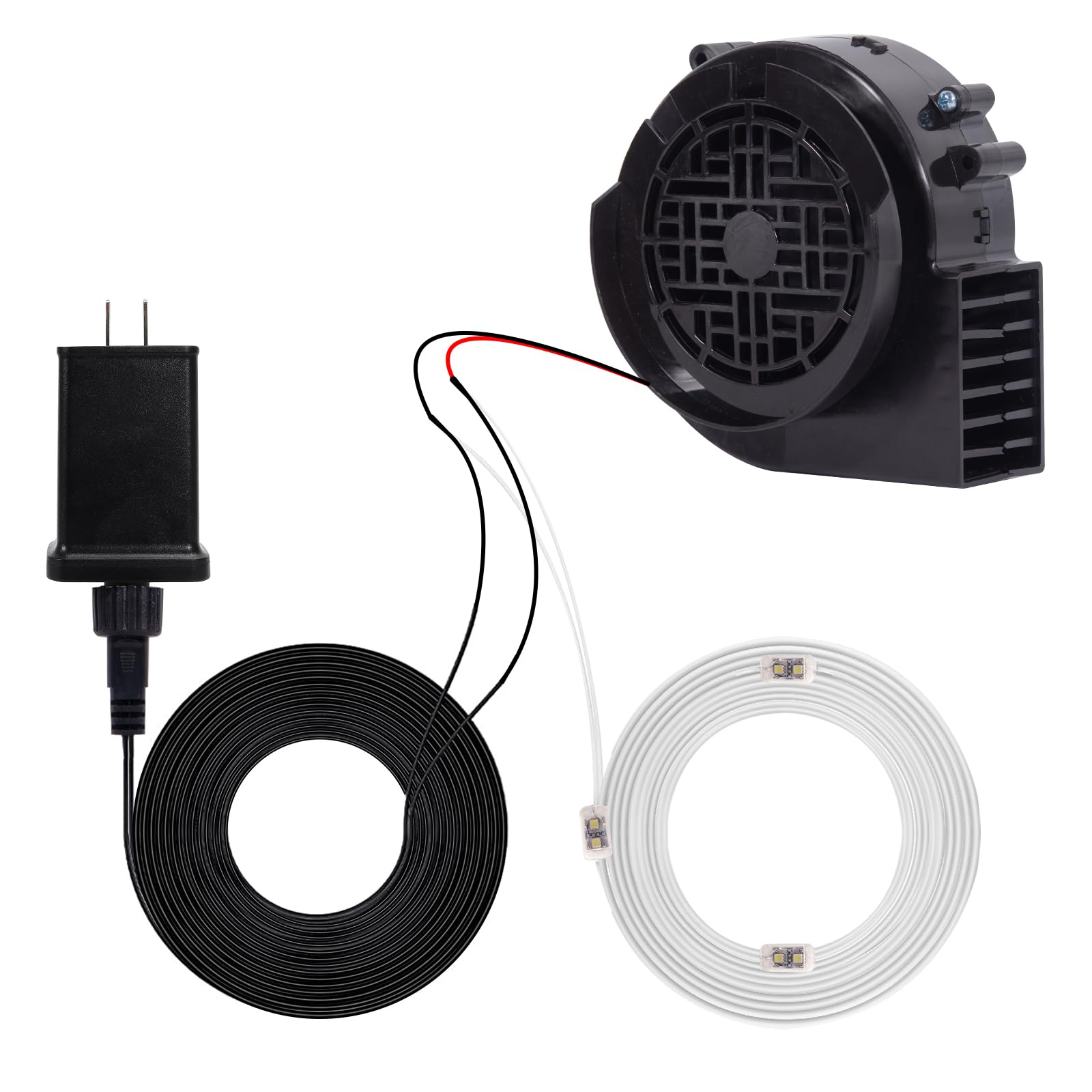Inflatable Replacement Fan Blower 12V 1.2 A Mini Air Blower with 3 LEDs for Christmas Inflatables Costume,Inflatable Fan Blowers