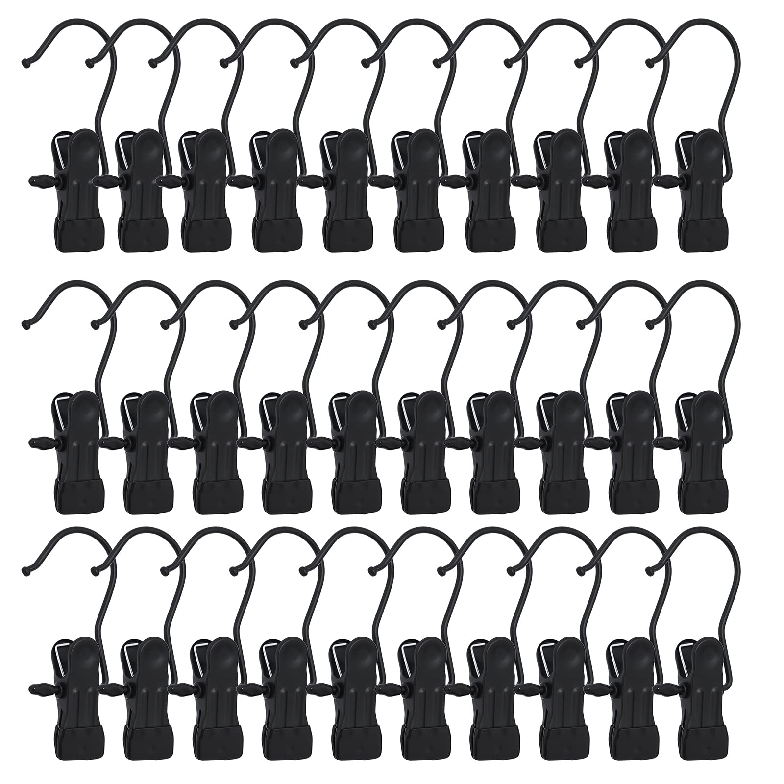 Bewishome 30 Pcs Boot Hangers For Closet, Laundry Hooks With Clips, Boot Hanging Hold Clip, Clothes Pins, Space Saving Portable