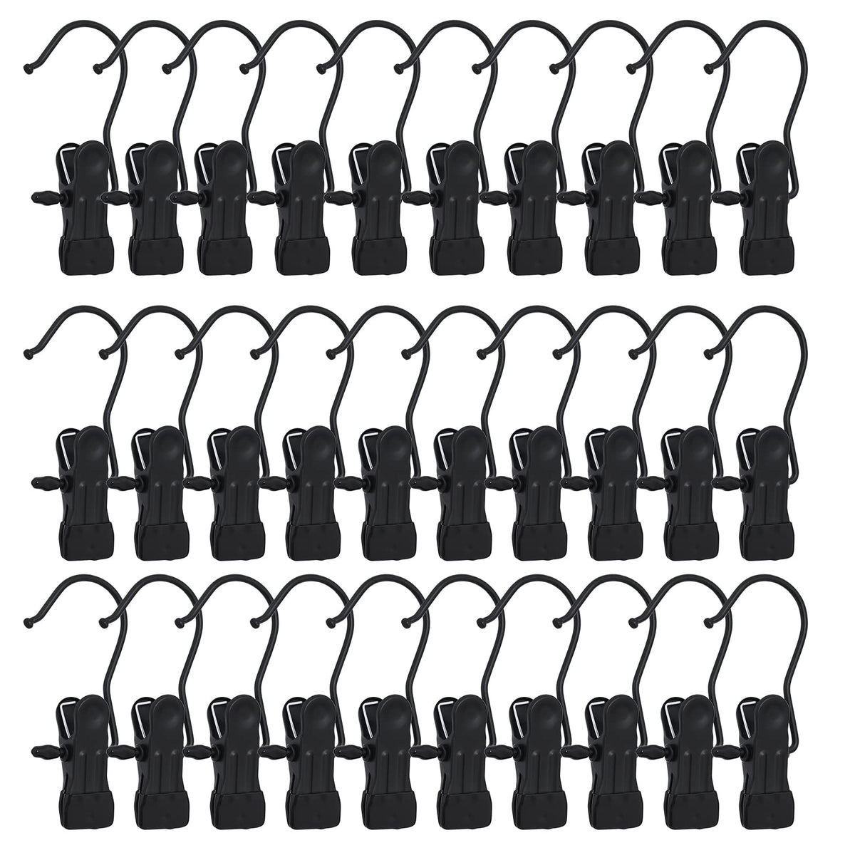 Bewishome 30 Pcs Boot Hangers For Closet, Laundry Hooks With Clips, Boot Hanging Hold Clip, Clothes Pins, Space Saving Portable