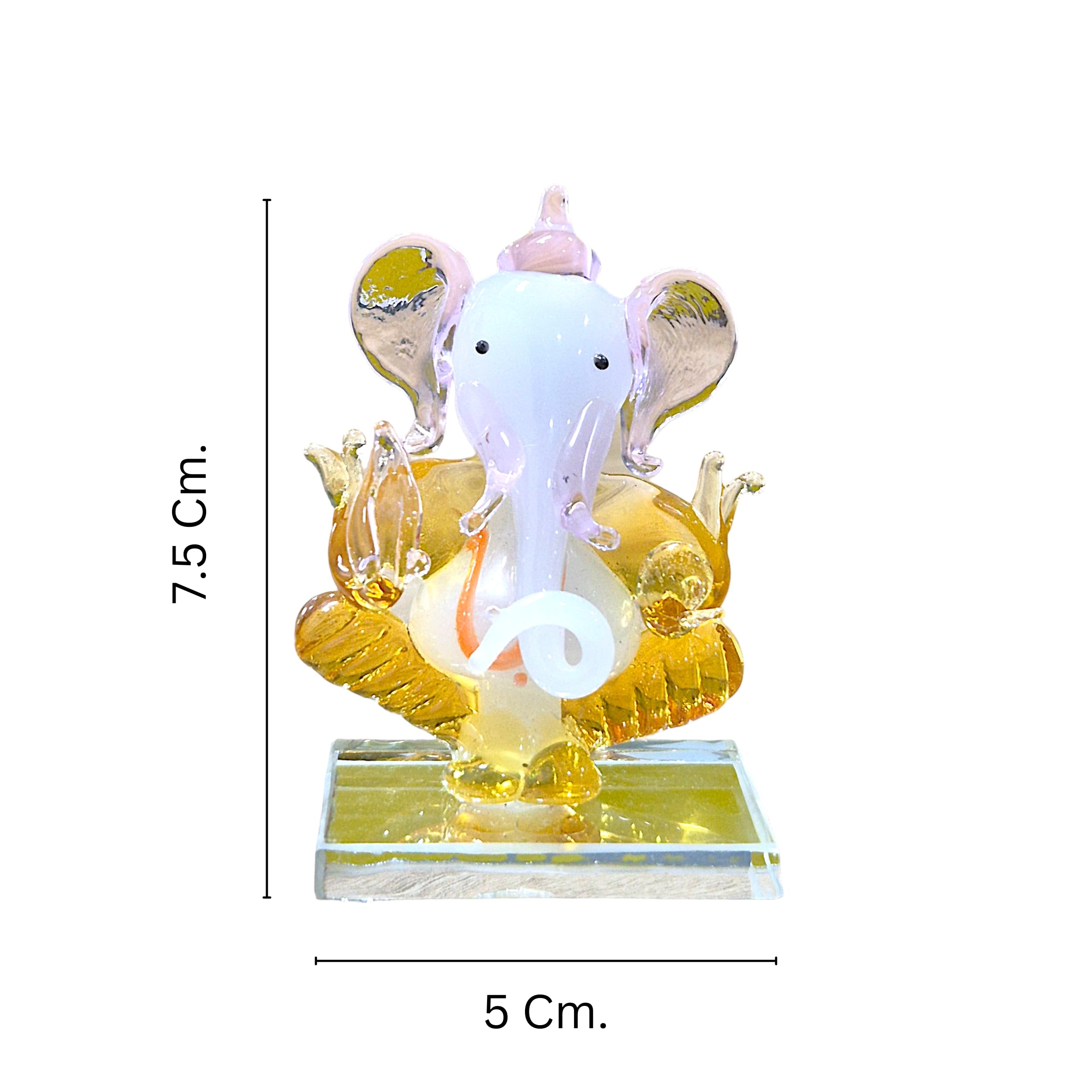 Voidrop Lord Ganpati/Ganesha Idol For Car Dashboard, Desk, Office Table, Beautiful Ganesh Car Dashboard Idol Figurine Showpiece